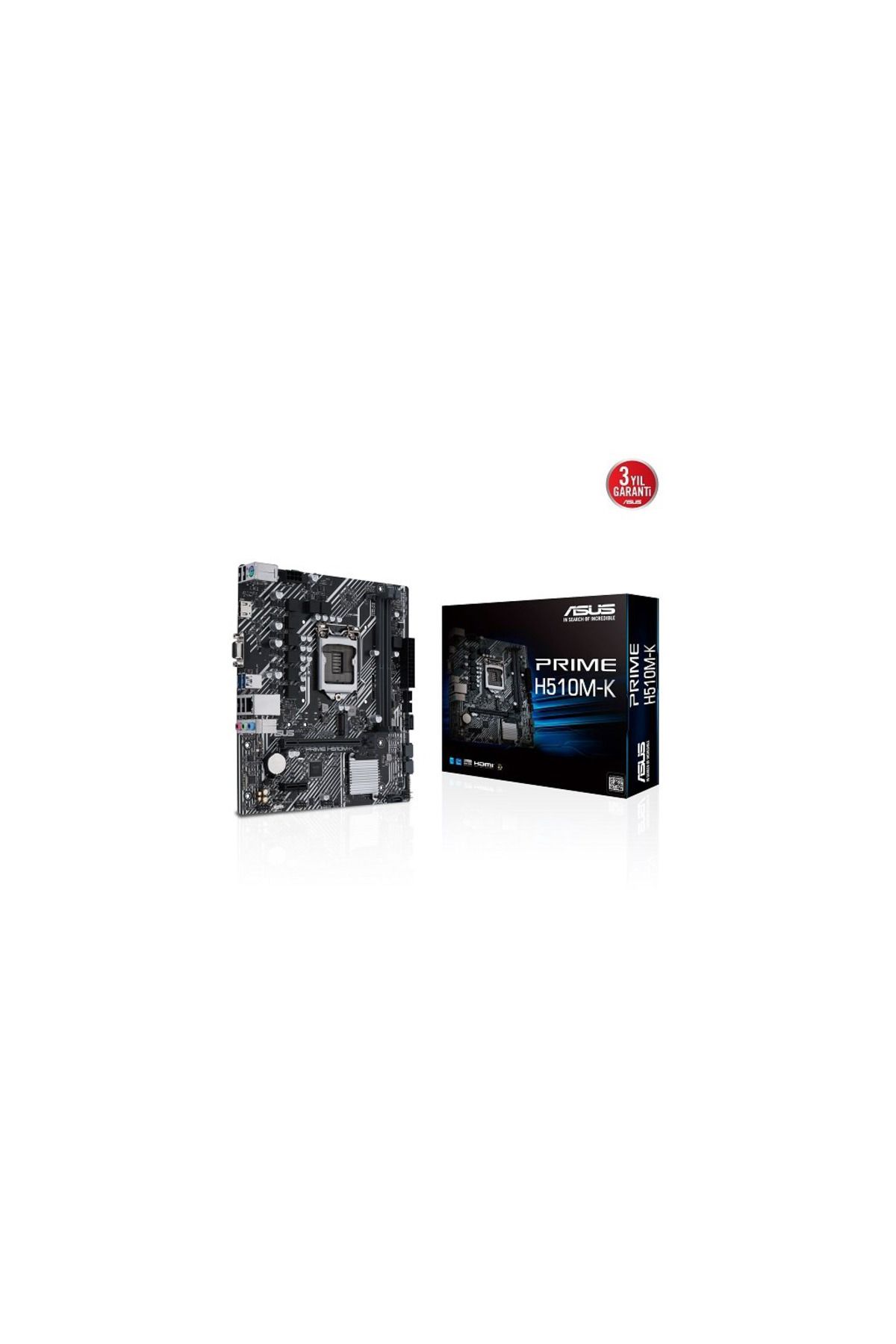 ASUS-PRIME H510M-K R2.0 - Motherboard with DDR4, M.2, D-SUB, HDMI, 10-11. Generation, LGA1200 Sockets 1