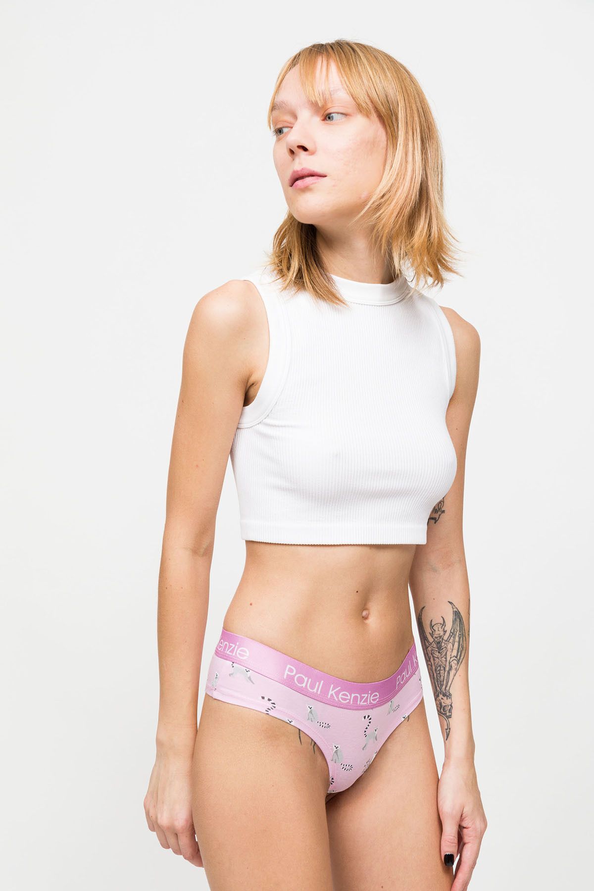 Paul Kenzie-Gemusterte Damen Cheeky Panties – Öko-Charaktere – Lemur 4