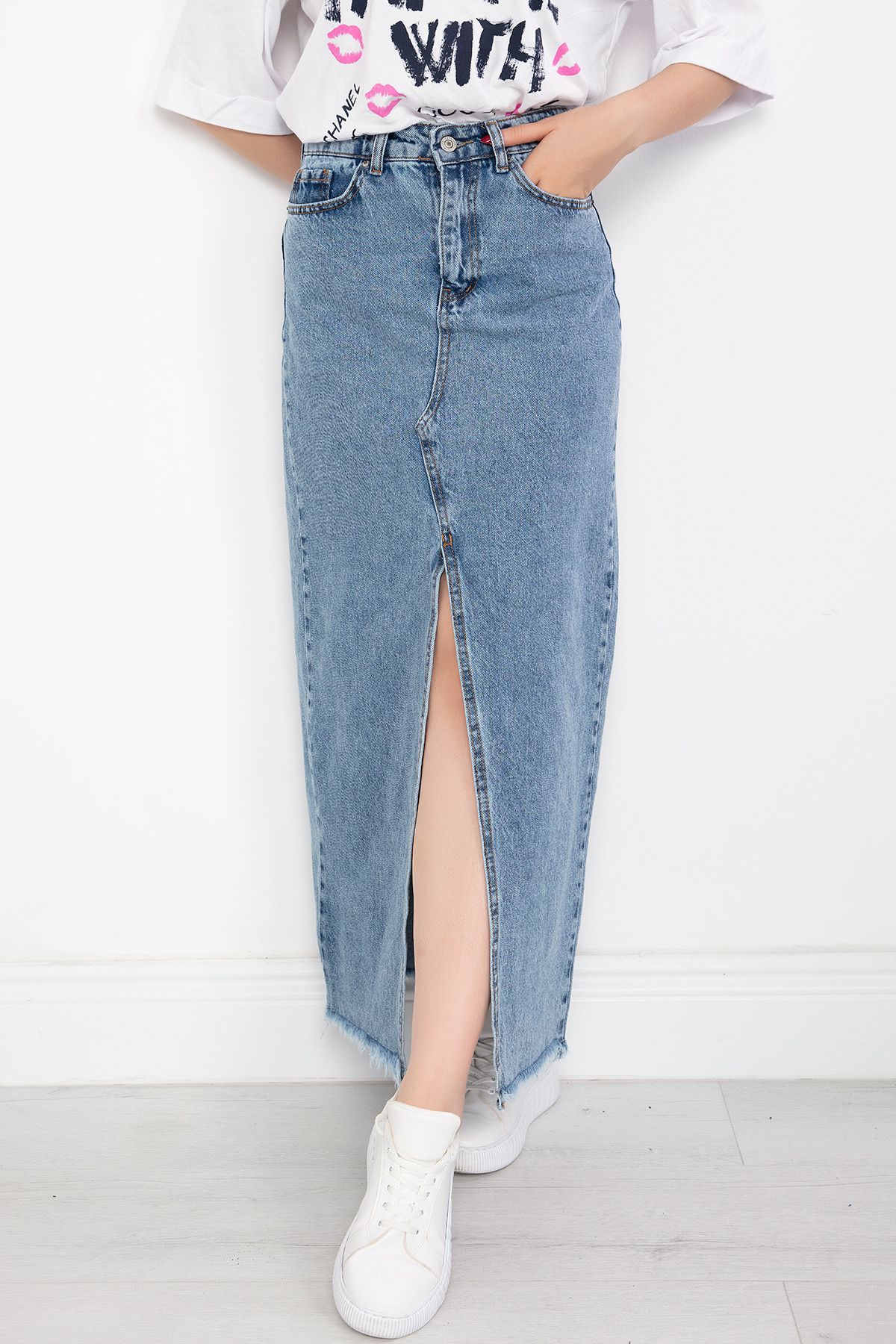 PULLIMM-Front Triangle Long Skirt STK3065 1