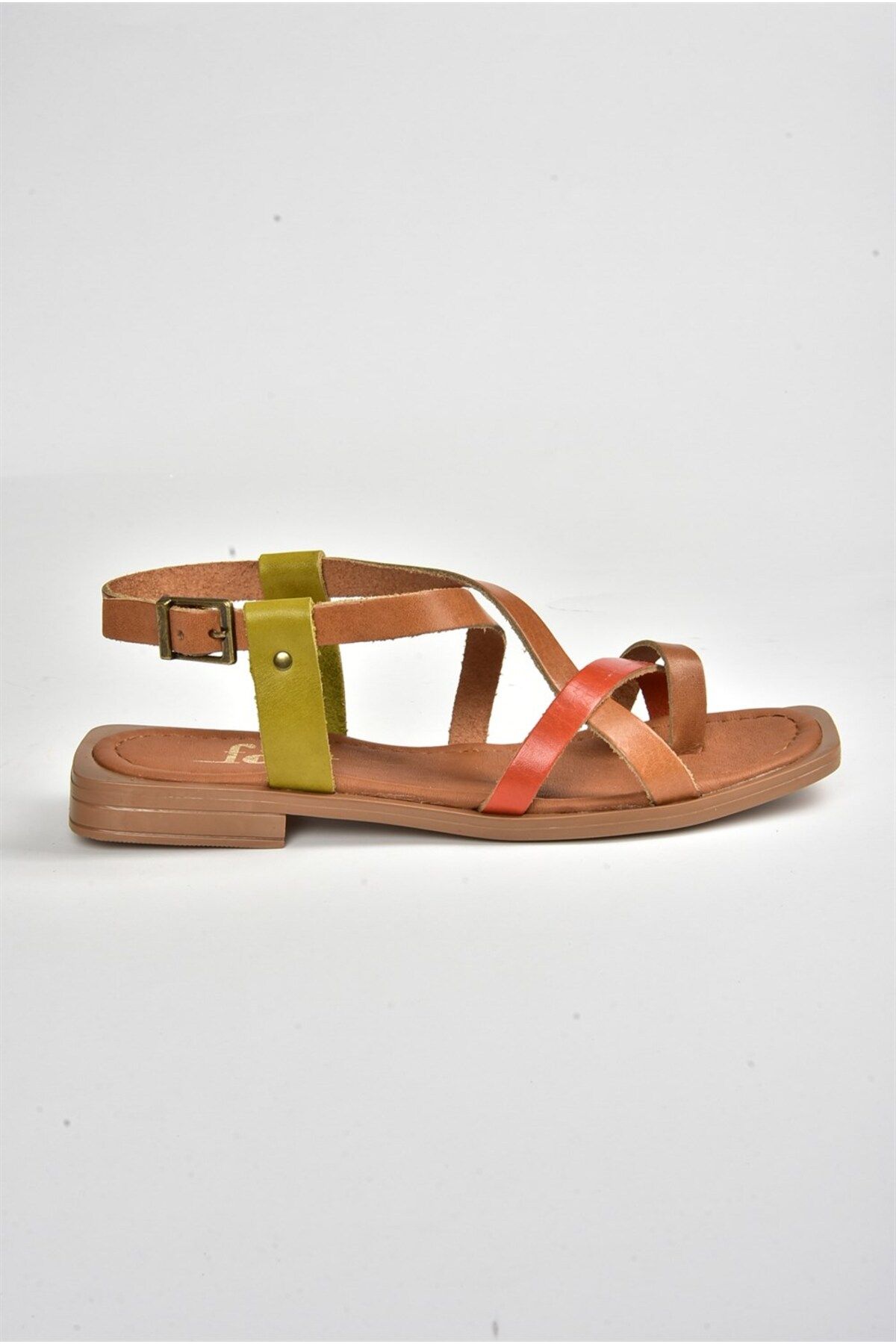 Fox Shoes-Multi Echtleder Flip Flops Damen Sandalen M291841203 5
