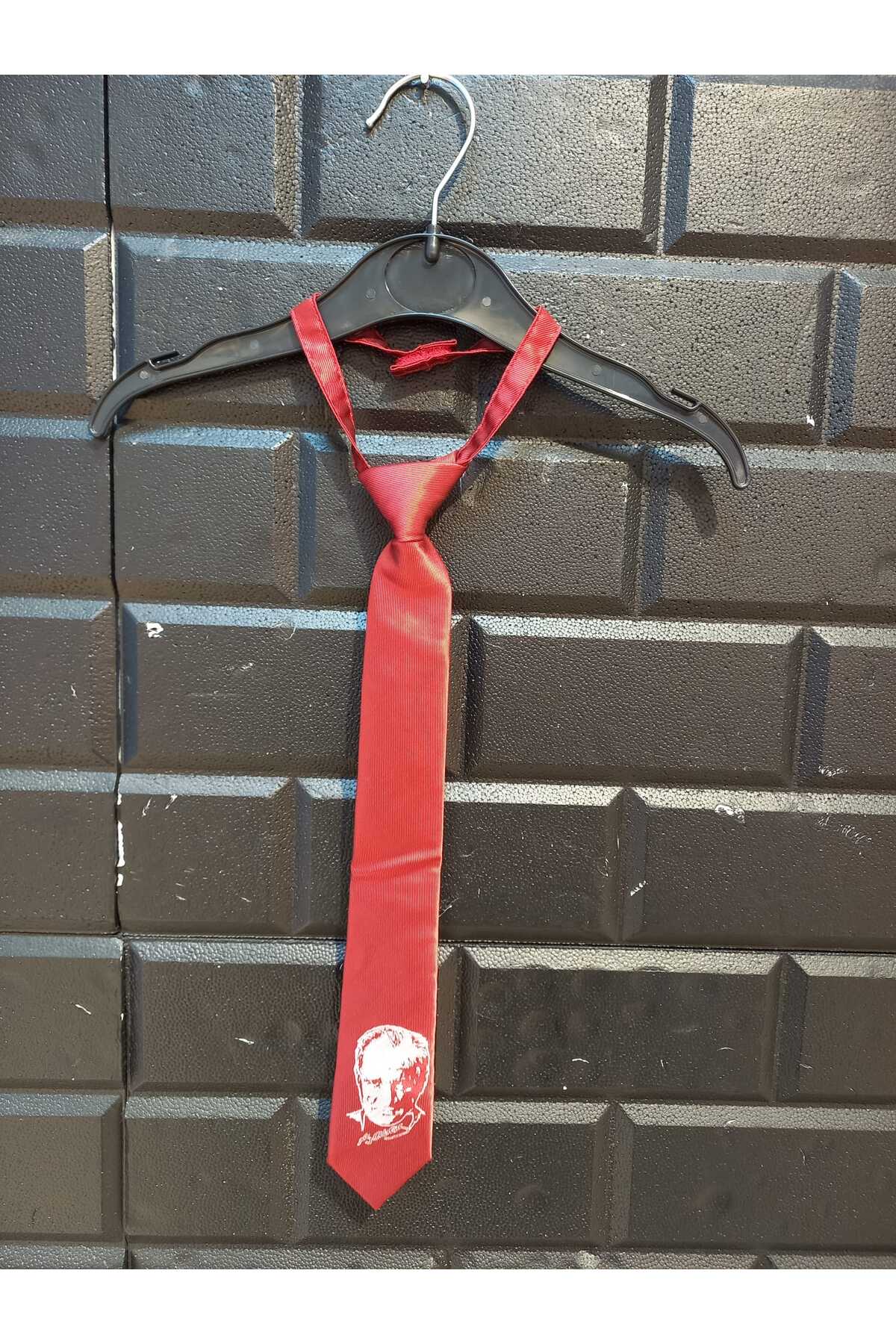 Kara Kedi Kostüm Evi Atatürk Baskılı Kravat