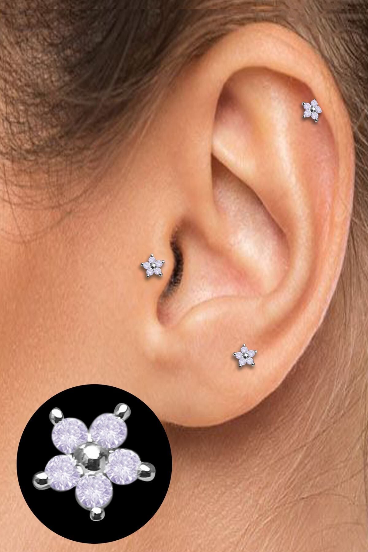 Tragus piercing flower best sale