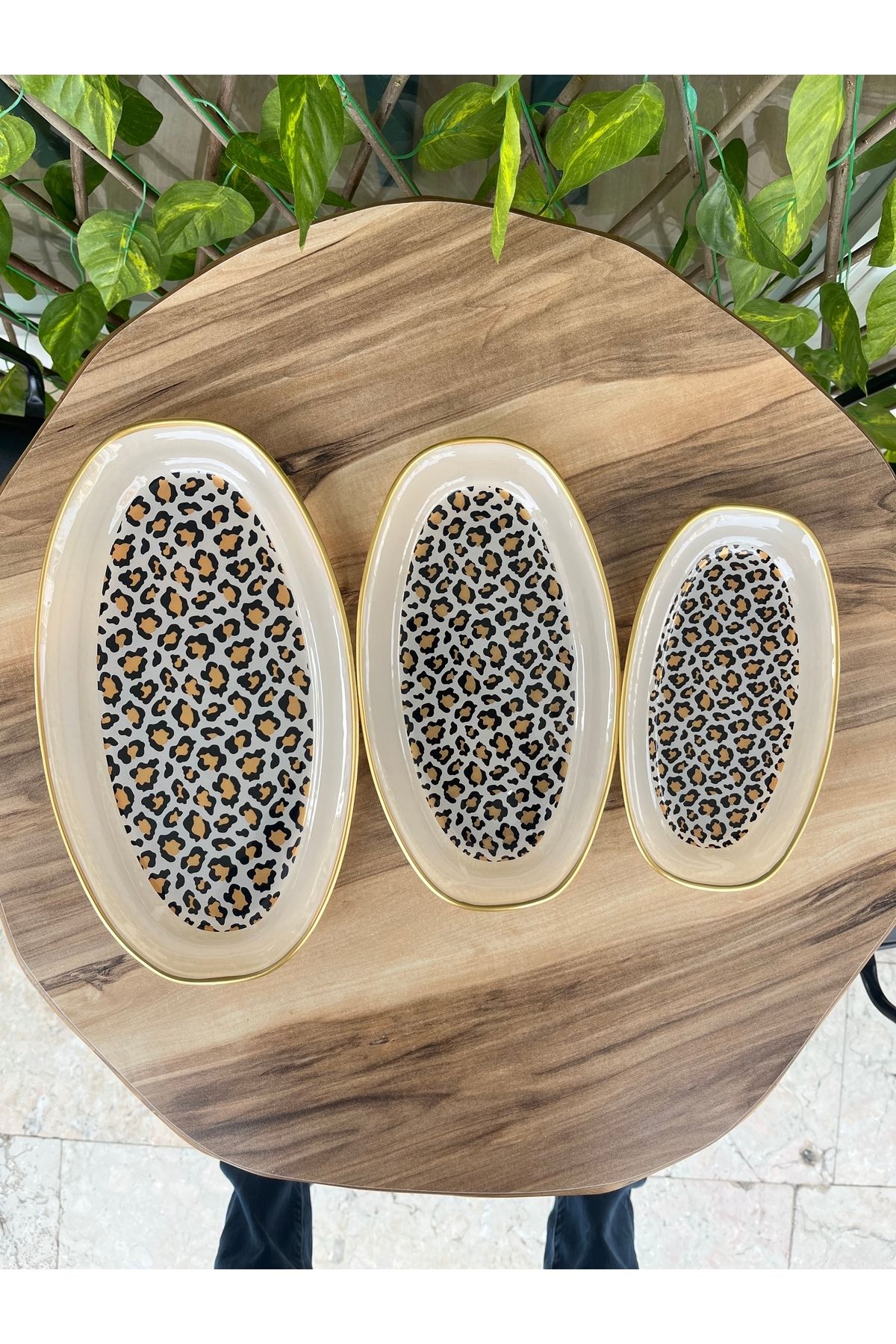 GÜRCÜGLASS-Leopard Pattern Boat Plate 2