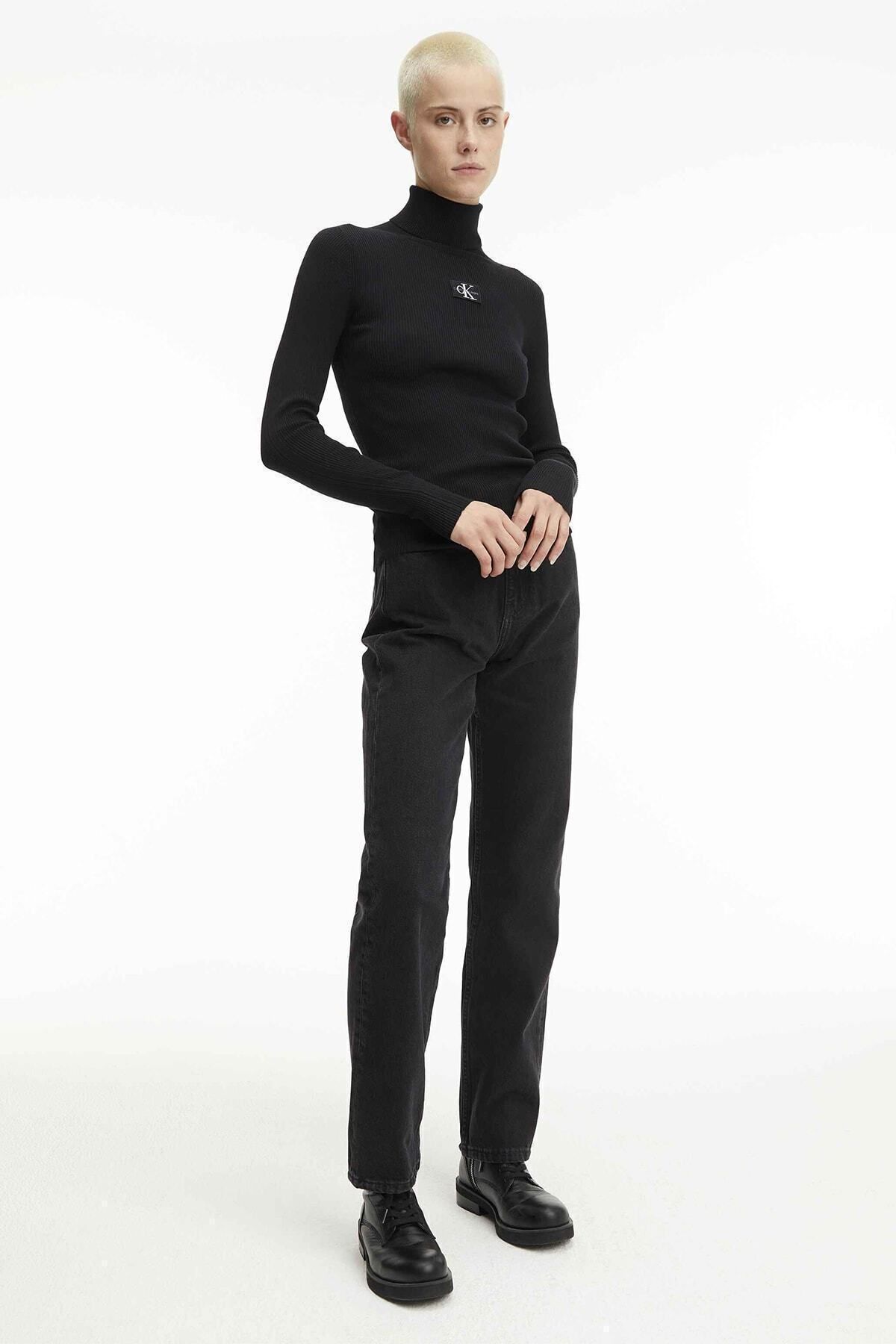 Calvin klein discount black turtleneck sweater