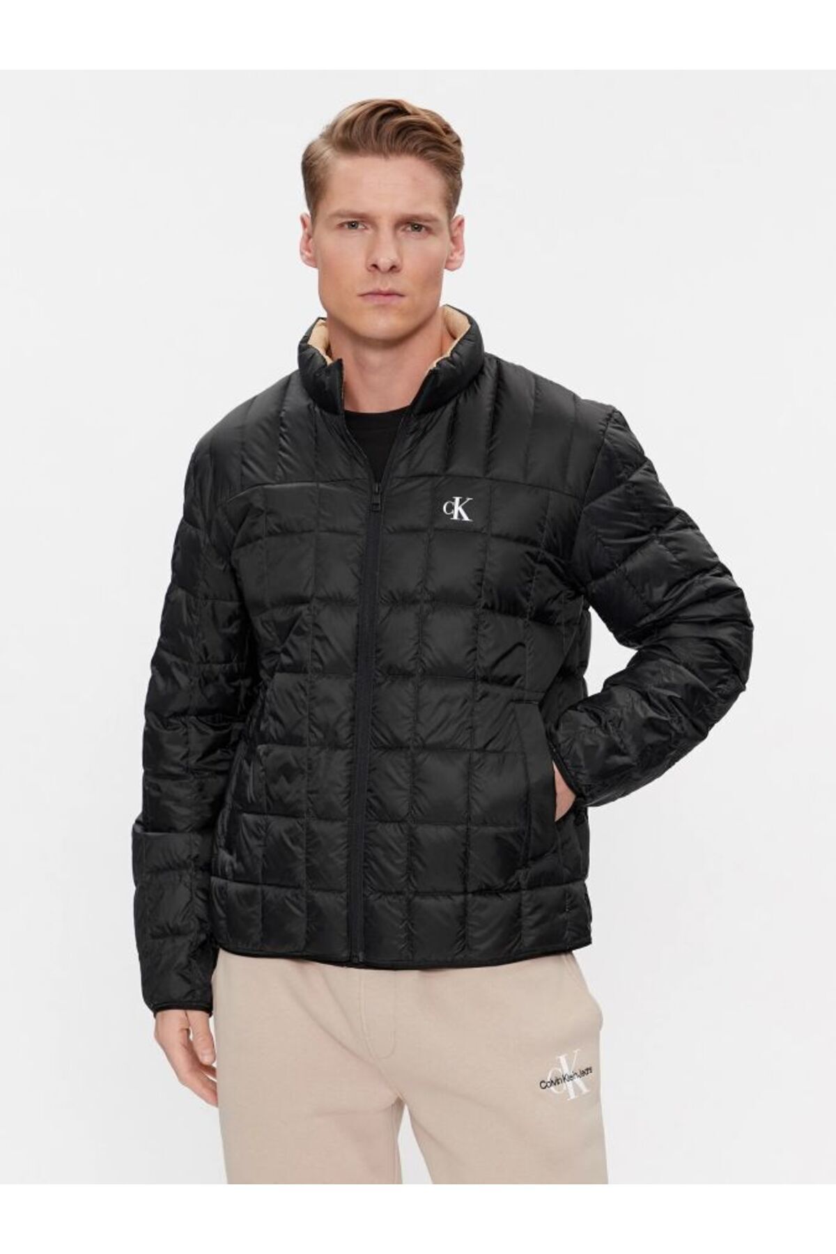 Calvin klein black winter jacket online