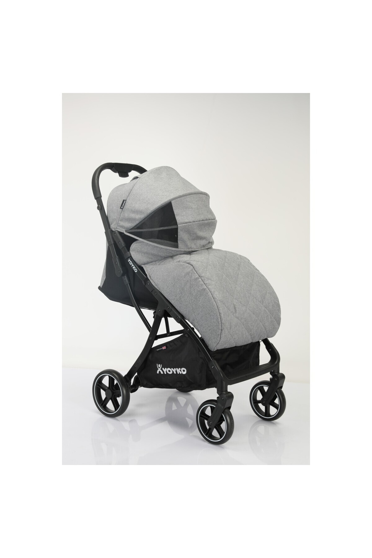 Yoyko Yeni Max Kabin Boy Tek Elle Otomatik Katlanan Pratik Bebek Arabası Siyah fotoğrafı 2 (önizleme)