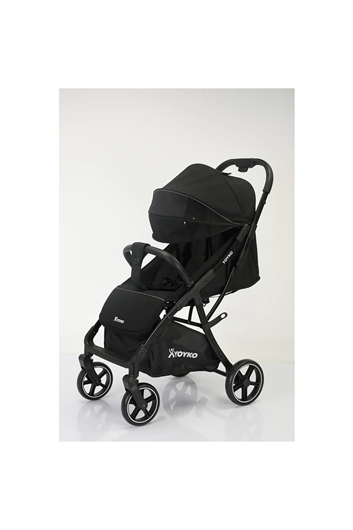 Yoyko Yeni Max Kabin Boy Tek Elle Otomatik Katlanan Pratik Bebek Arabası Siyah fotoğrafı 5 (önizleme)