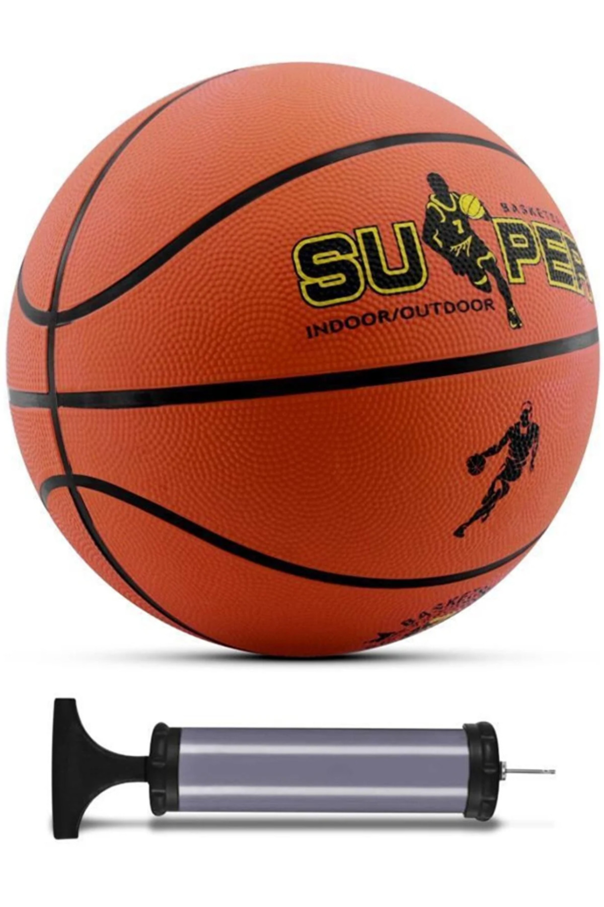 ByKurt Turuncu Basketbol Topu 5 Numara Pompa Hediyeli İç Dış Mekan