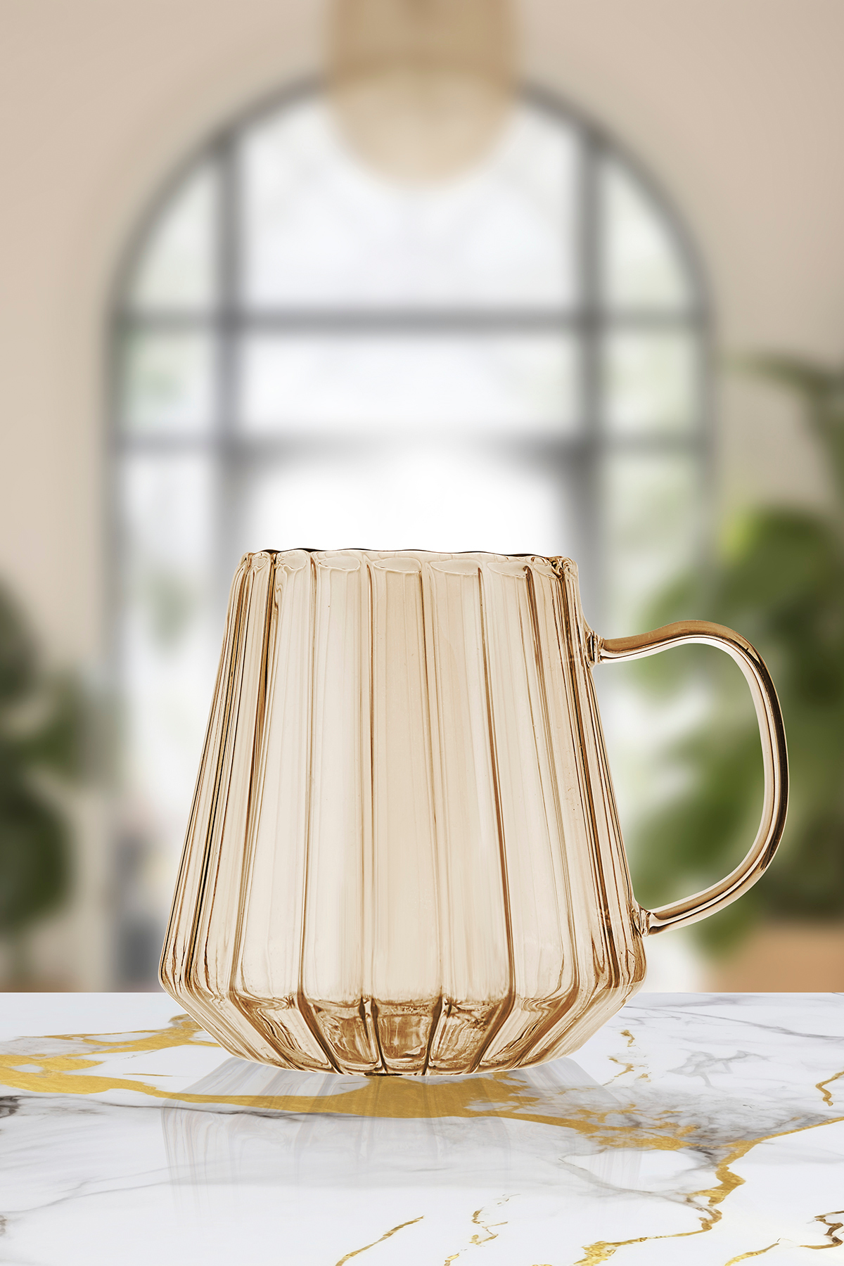 Colored Engraved Glass Mug - 325ml