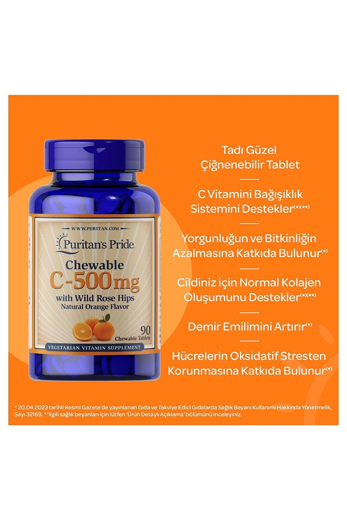 Vitamin C 500 Mg with Rose Hips 90 Chewable Tablet – UNFLAVORED