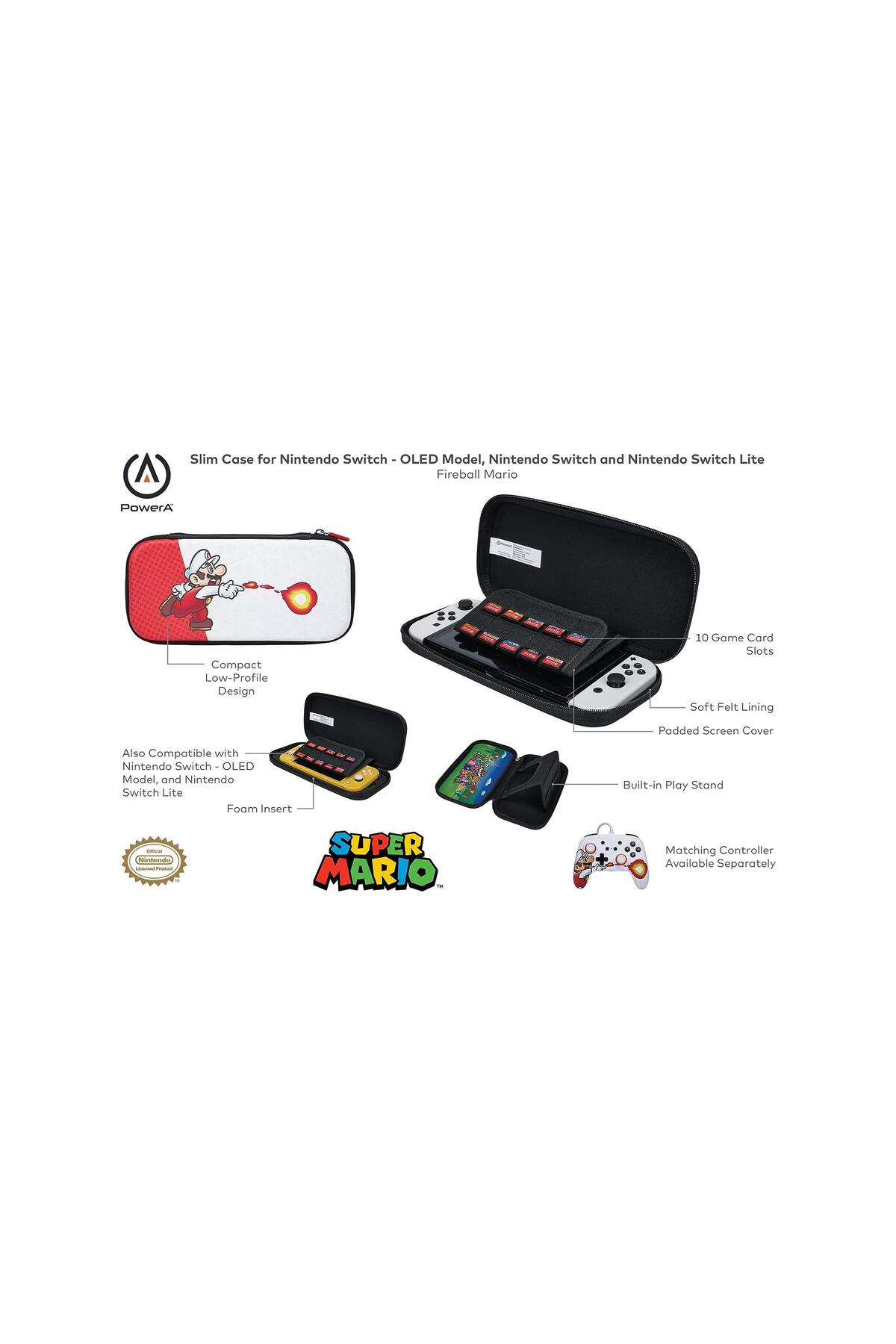 Nintendo Switch Slim Case Taşıma Çantası Lisanslı Fireball Edition 2