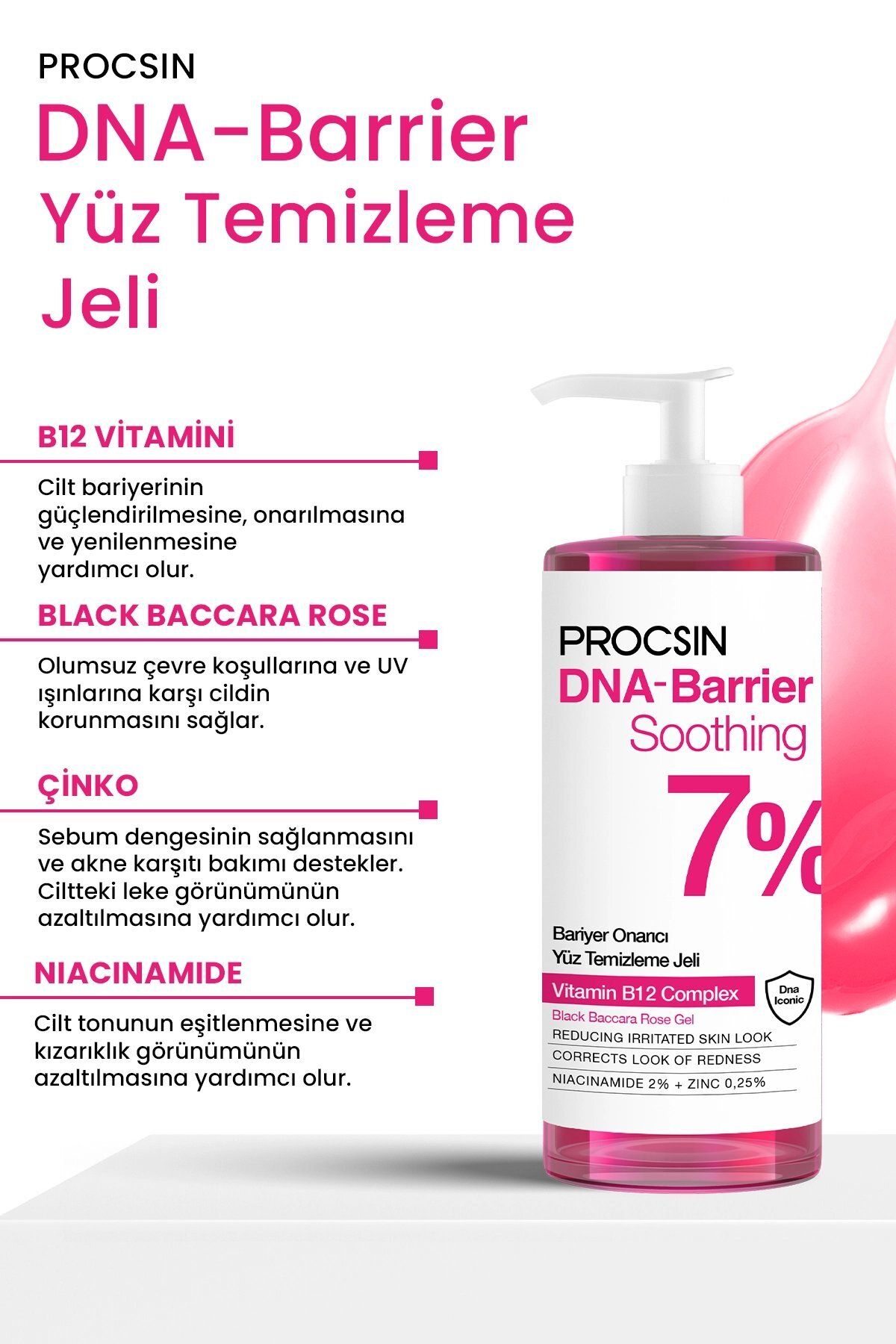 PROCSIN-Dna-Barrier Soothing Skin Barrier Repair Strengthening Facial Cleansing Gel 200 ml 4