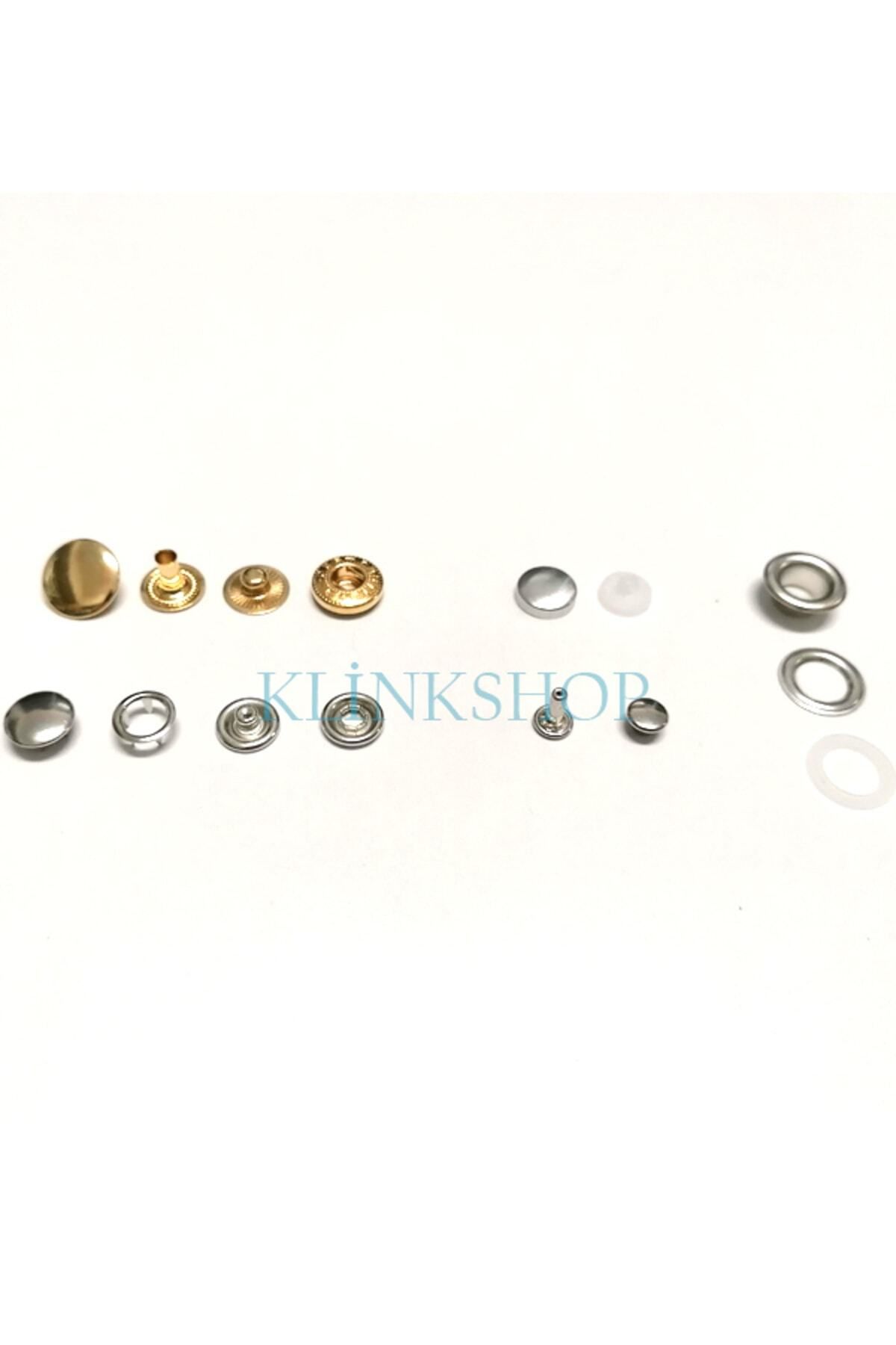 Klinkshop-Hobby Set with Hammer Application Apparatus - Eyelet, Snap, Rivet, Button Capsule - 125 Pieces of Materials and Apparatuses 3