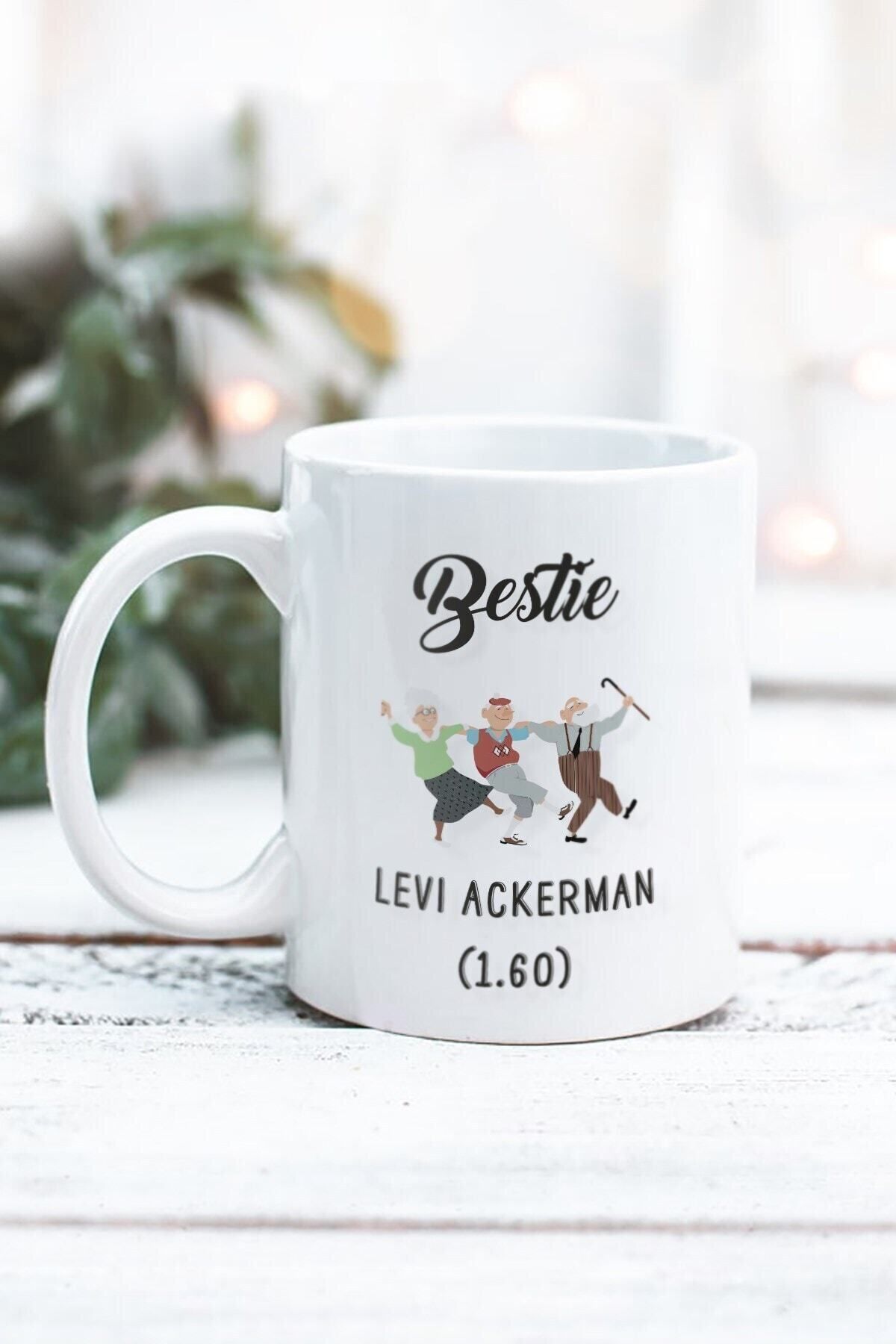 Yaprak Hediyelik-Bestie Levi Ackerman Designed Mug 2