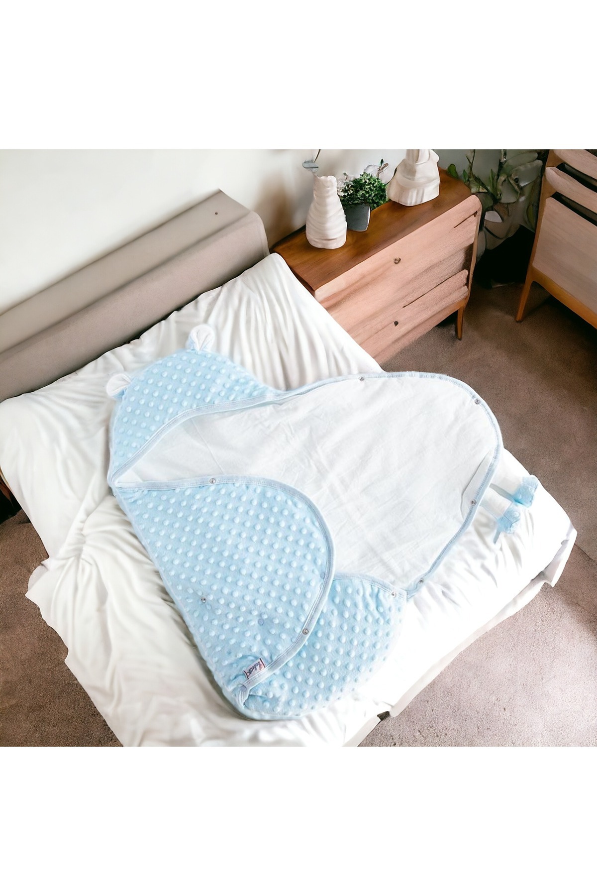 Bombinoo 7’Li SEVİMLİ AYILAR DOĞUM SETİ (10LU HASTANE ÇIKIŞ,ÇANTA,PORTBEBE,KUNDAK,BATTANİYE,MENDİL,ÇORAP SET) fotoğrafı 6 (önizleme)