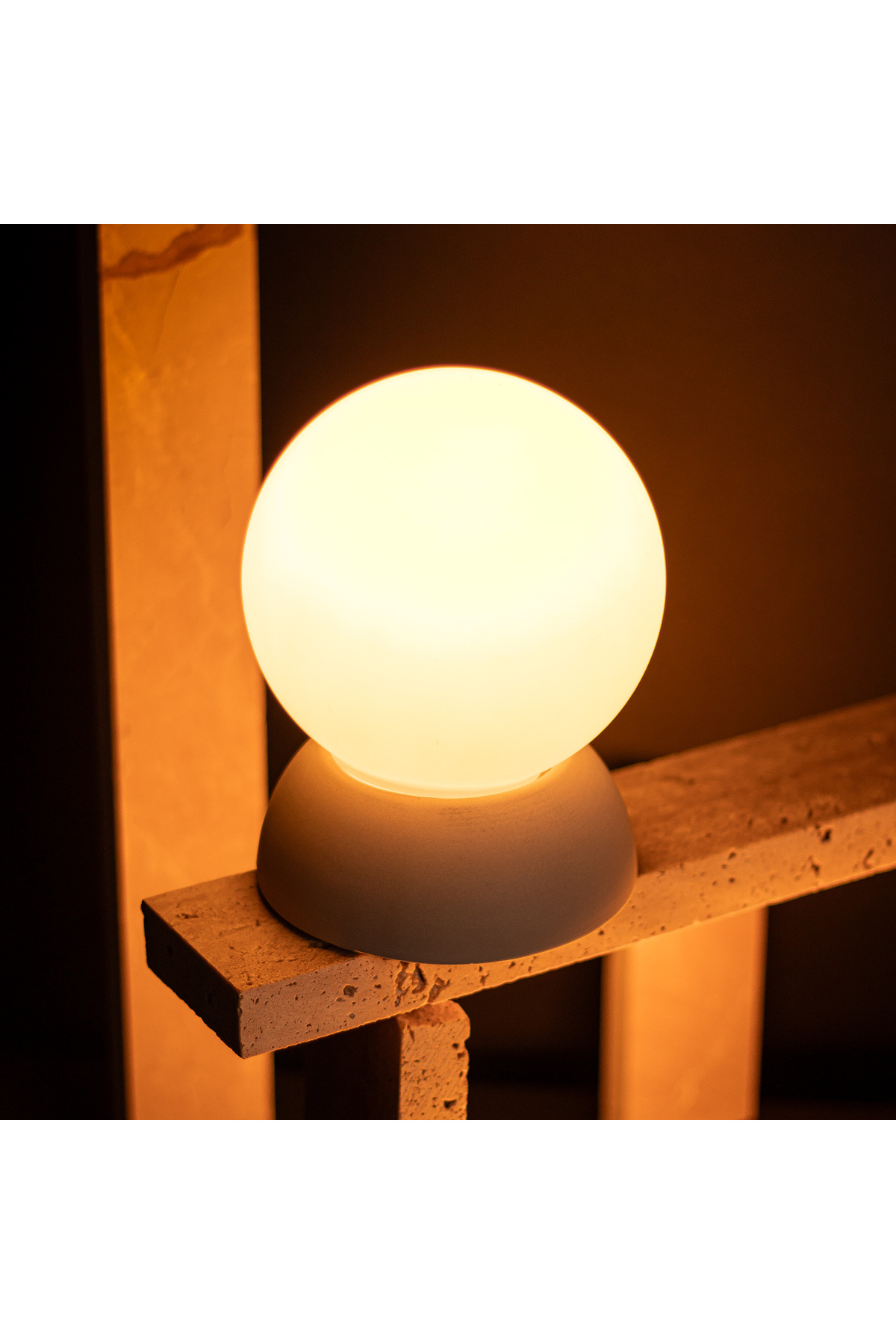 "LIA" Decorative Concrete Lamp - Gray (LED BULB GIFT)