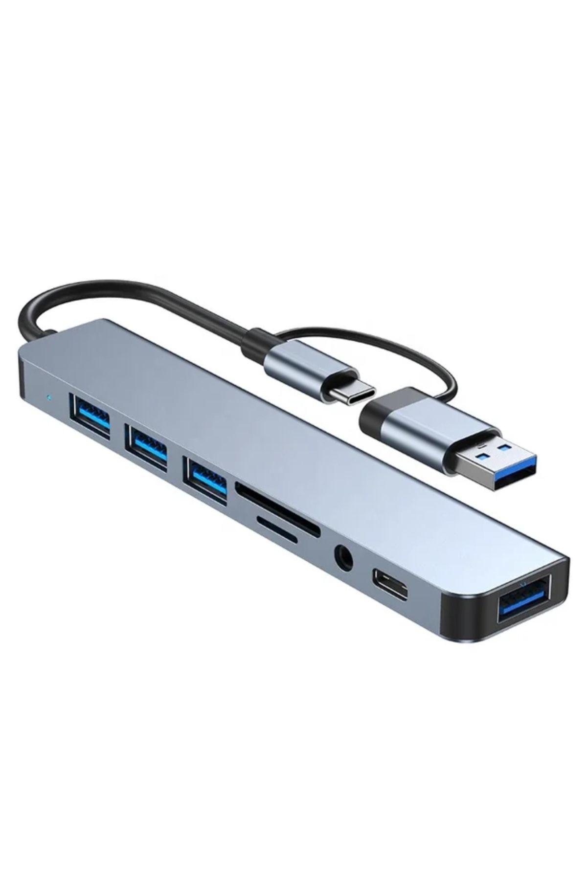 comse-8 In 1 Usb Type-c usb 2.0/3.0 Audio 3.5 TF SD Converter Adapter Multi-port Multiplexer Usb Hub 2