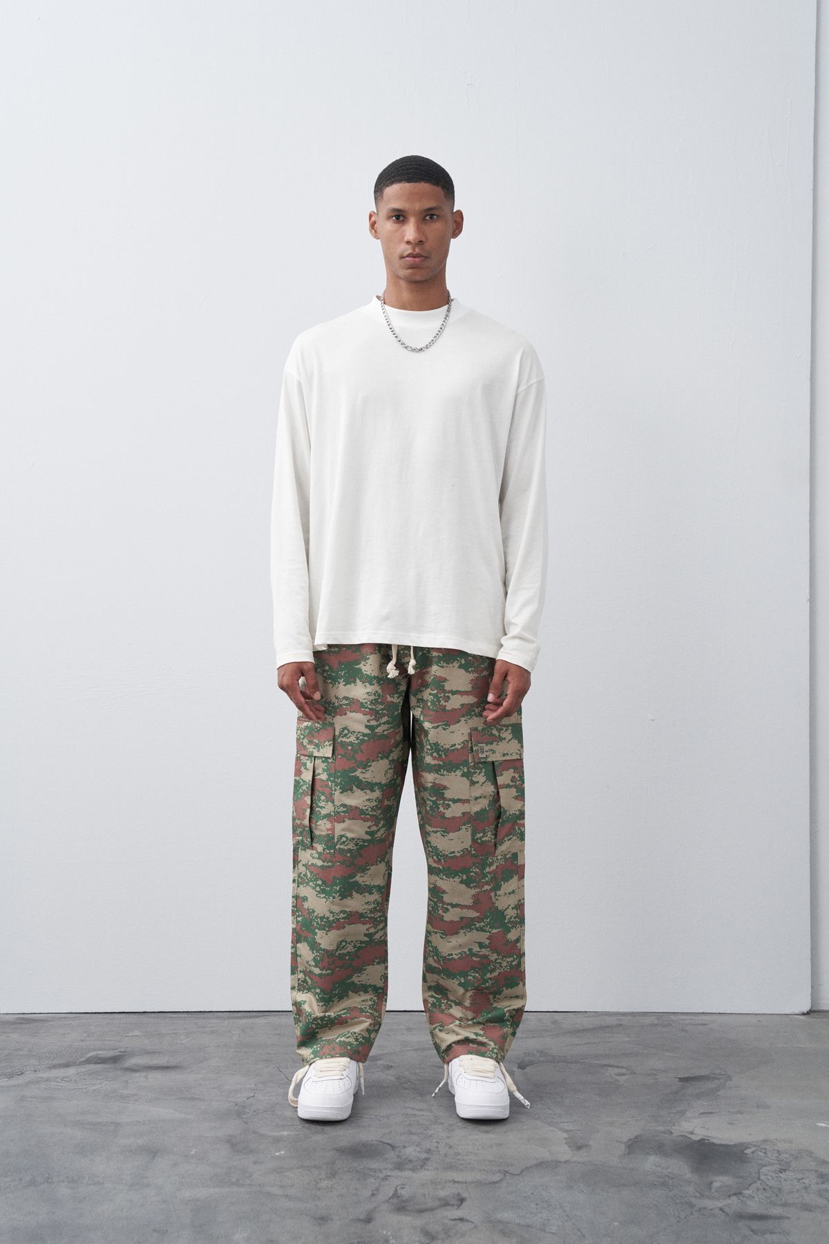 Khaki camouflage trousers on sale