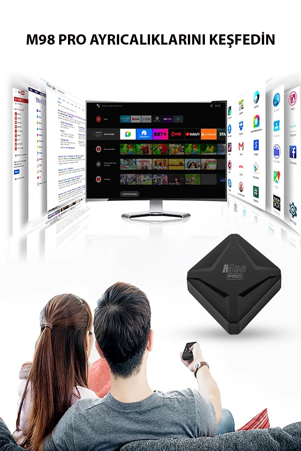 TECHNOMEN-Ultra HD Android TV Box / 5G BOX - Android TV Stick 2024 TV Box S - Iptv Device / Iptv Box / Inat Box 3
