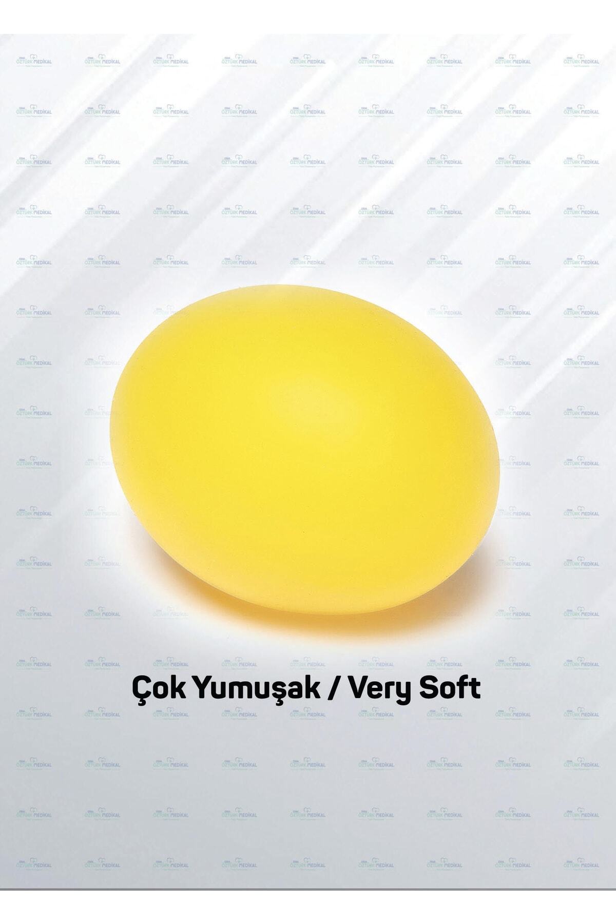 ermöztürk medikal Silikon Stres Topu Sarı El Egzersiz Topu Fizik Tedavi Topu El Bilek Parmak Güçlendirme Topu Sarı