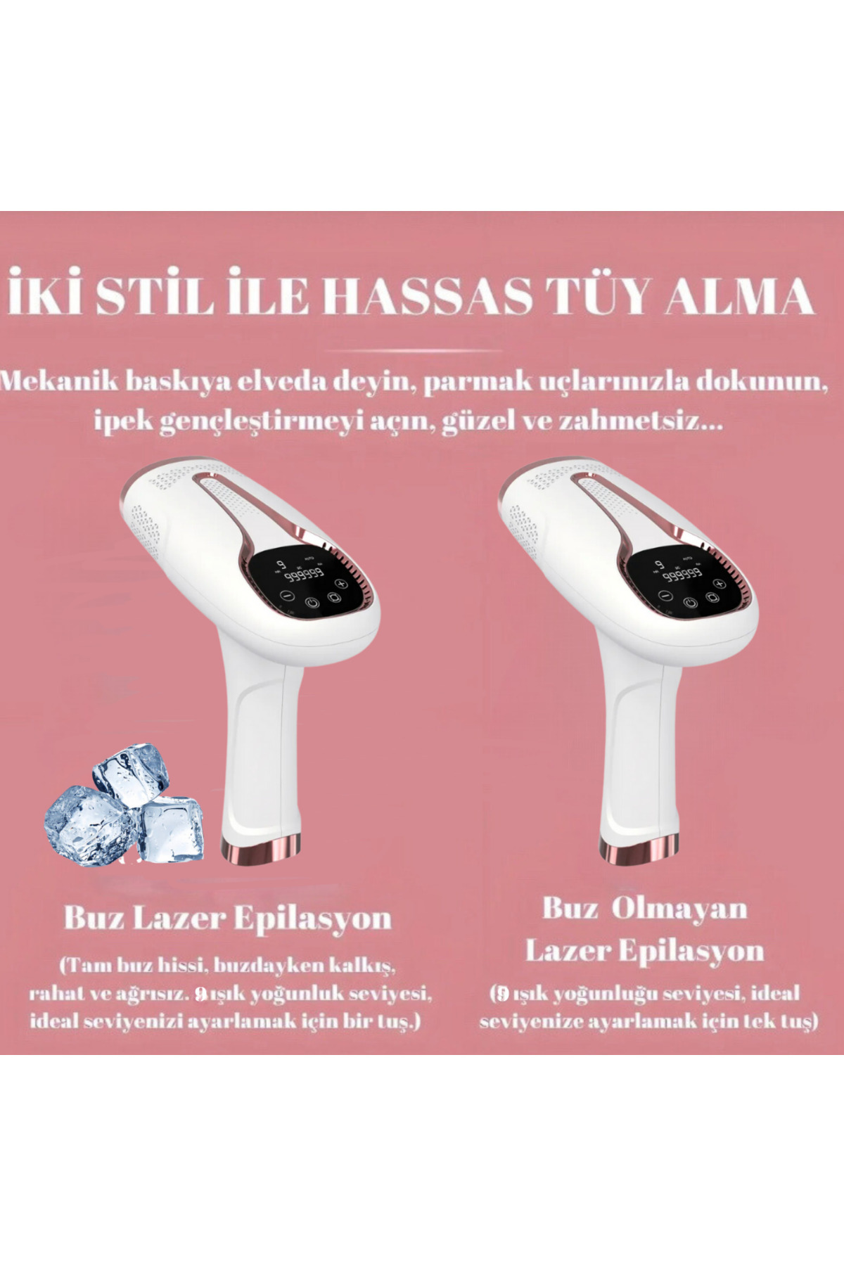 RİOMİ Ipl Buz Lazer Epilasyon 999.999 Atım Otomatik/manuel Dokunmatik