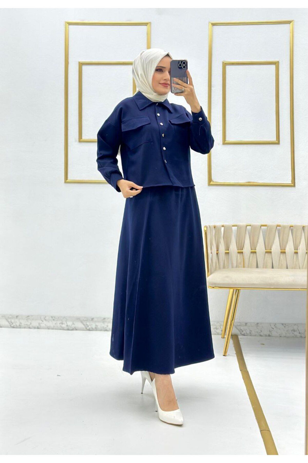 butikhira Set with Jacket Skirt- Trendyol