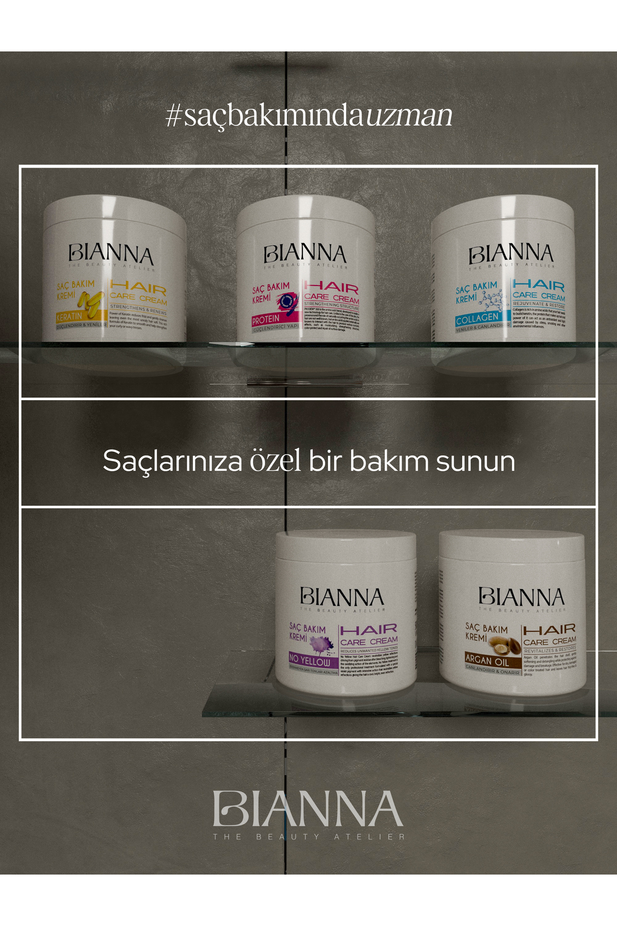 Saç Bakım Kremi Keratin Güçlendiren ve Yenileyen Saç Bakım Kremi - 500 ml — BKYSK3000 — تصویر 6 از 6