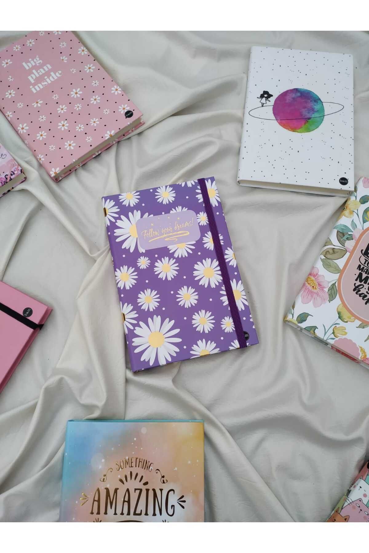 esperidesign-Plain Notebook with Gold Reflection Daisy (13X18 CM) 2