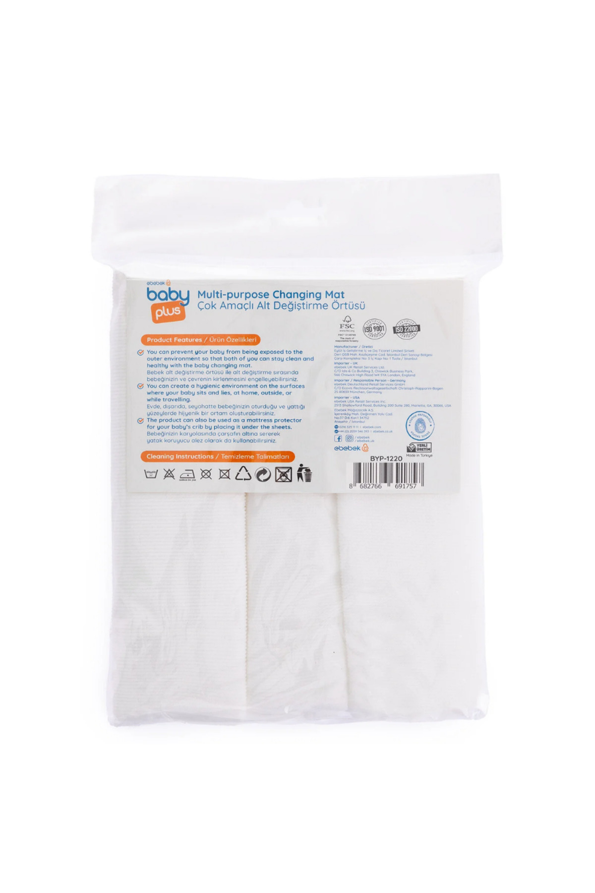 Baby Plus Çok Amaçlı Alt Değiştirme Örtüsü / Alt Açma Örtüsü fotoğrafı 2 (önizleme)