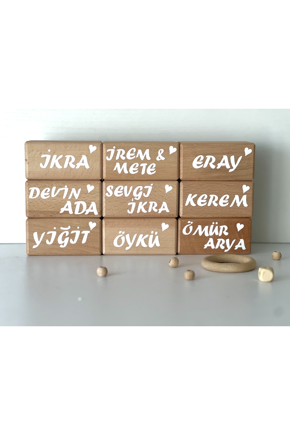 Isme Özel Bebek Anı Küpü Beyaz