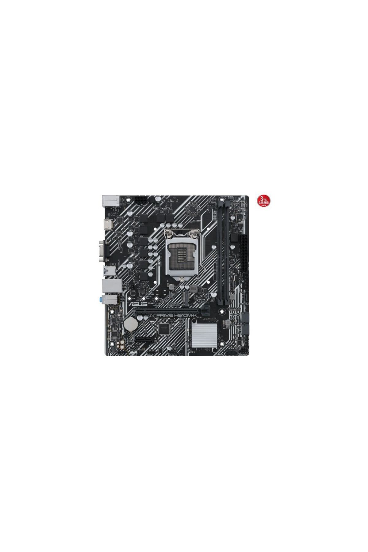 ASUS-PRIME H510M-K R2.0 - Motherboard with DDR4, M.2, D-SUB, HDMI, 10-11. Generation, LGA1200 Sockets 2