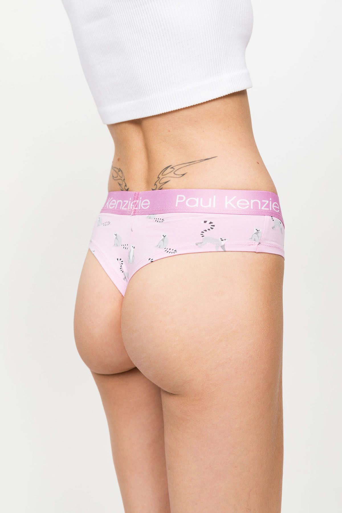 Paul Kenzie-Gemusterte Damen Cheeky Panties – Öko-Charaktere – Lemur 6