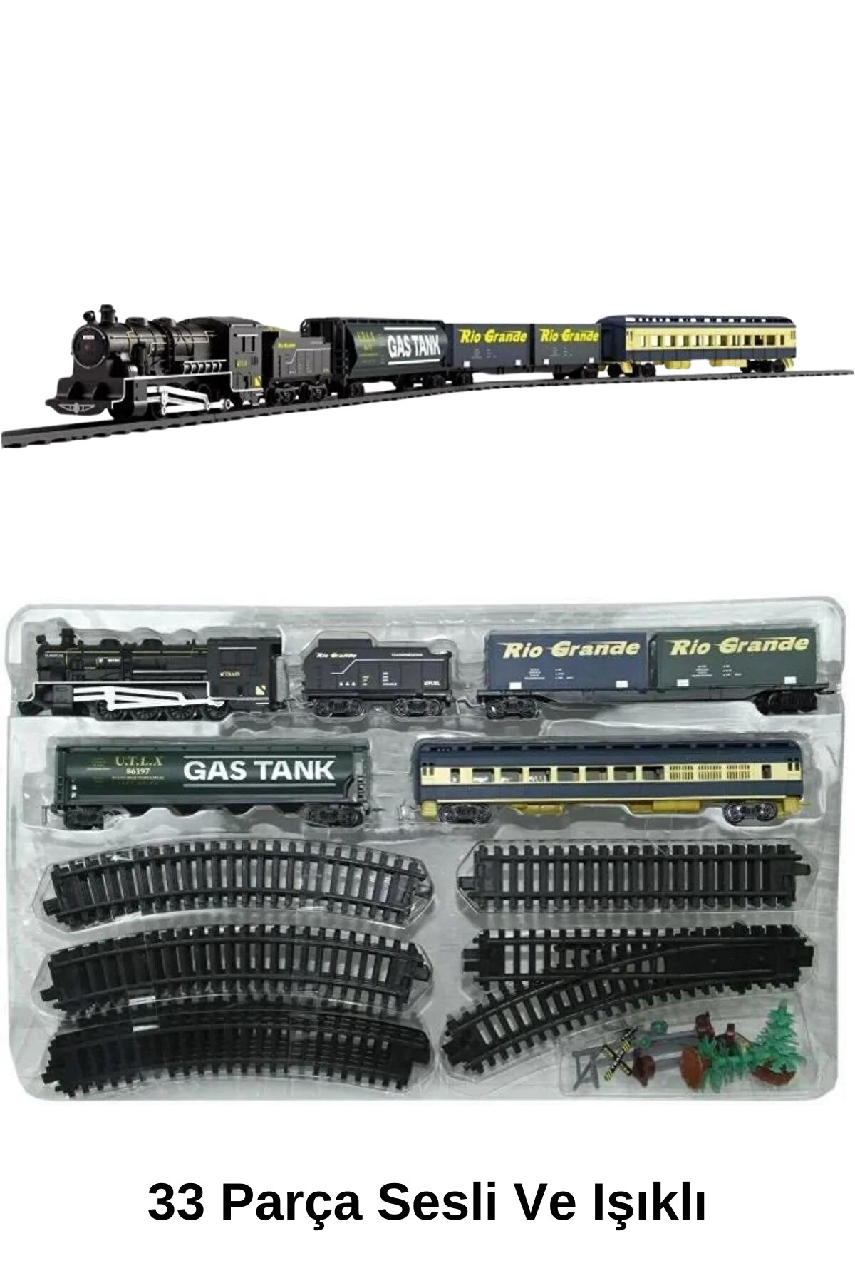 welcomein Oyuncak 33 Parça Sesli Ve Işıklı Classic Tren Kutulu Tren