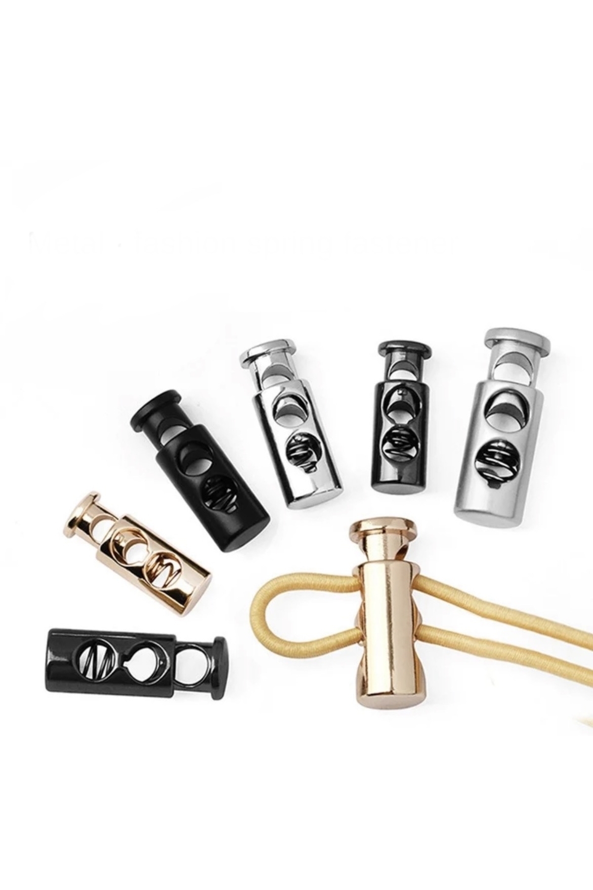 İsmet toka 10 Adet - Ayakkabı Bağcık Stoperi Aksesuarı Siyah - Metal Aksesuar