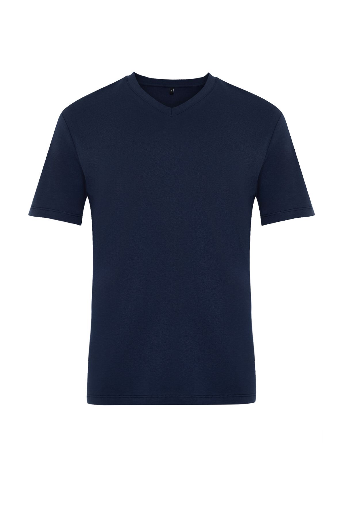 Dark blue v neck t shirt on sale