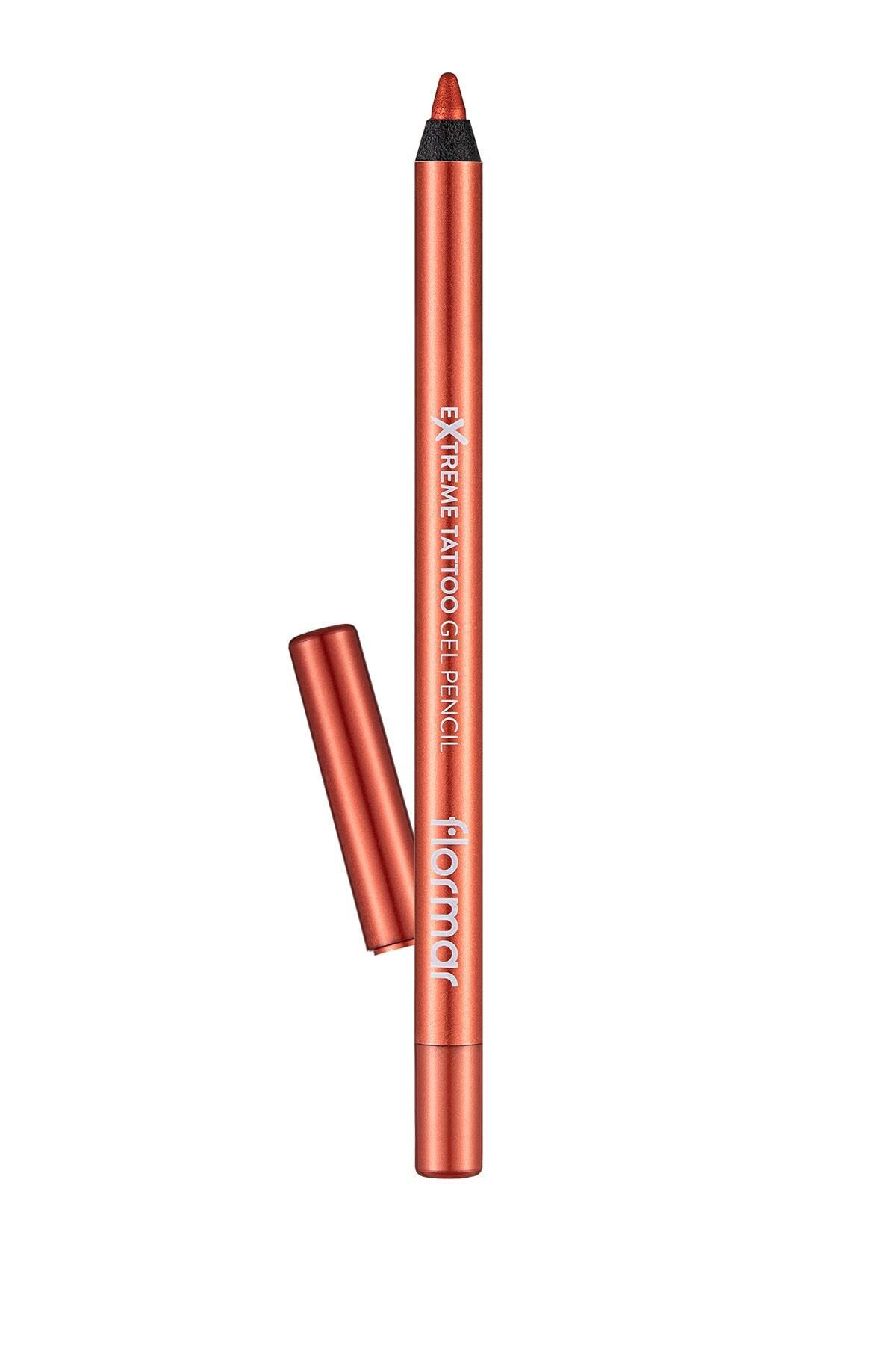 Flormar مداد چشم دائمی درخشان (نارنجی) مداد ژل تاتویی اکستریم 008 نارنجی پاپ