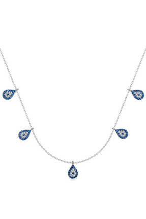 Aya Diamond Gümüş Nazarlı Şans Kadın Kolye