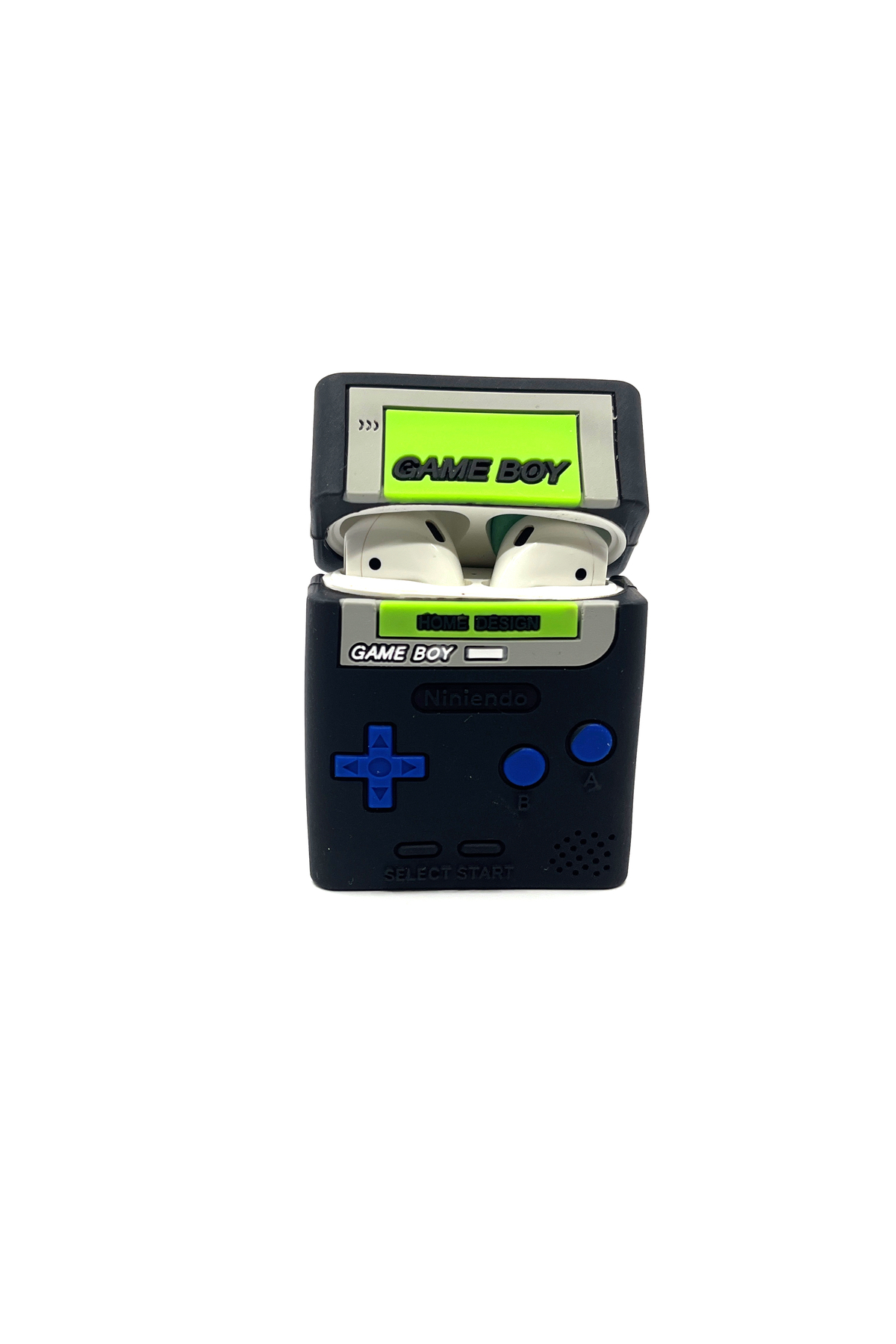 Airpods 1/2. Nesil Uyumlu Unutulmaz Oyun Konsolu Game Boy Tasarımlı Siyah Kılıf 6