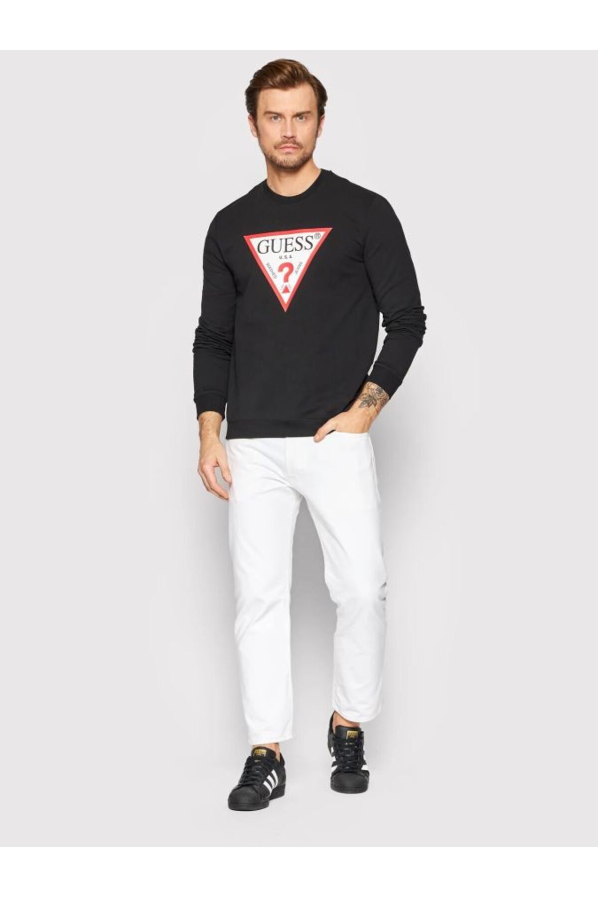 Guess sweatshirt mens deals