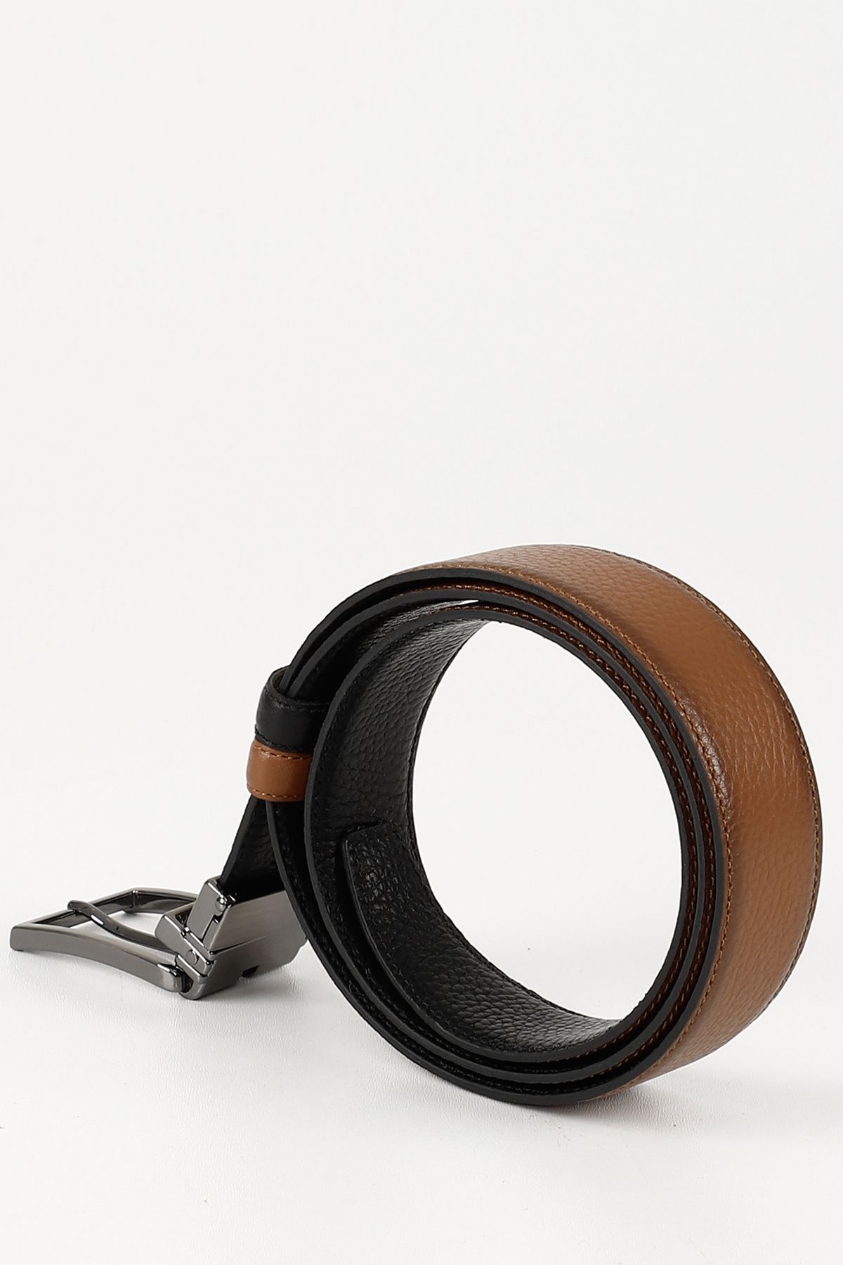 G NDER R BLACK TABA Genuine Leather Double Sided Men s Belt