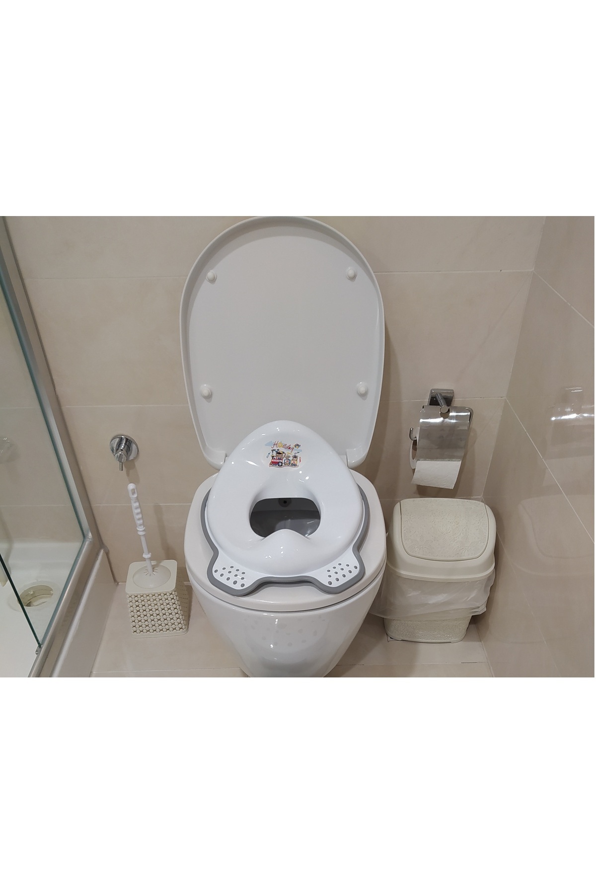 Soft Bebek Banyo Desteği Çocuk Klozet Adaptörü Tuvalet Alıştırma Katlanır Kova Katlanır Maşrapa 5