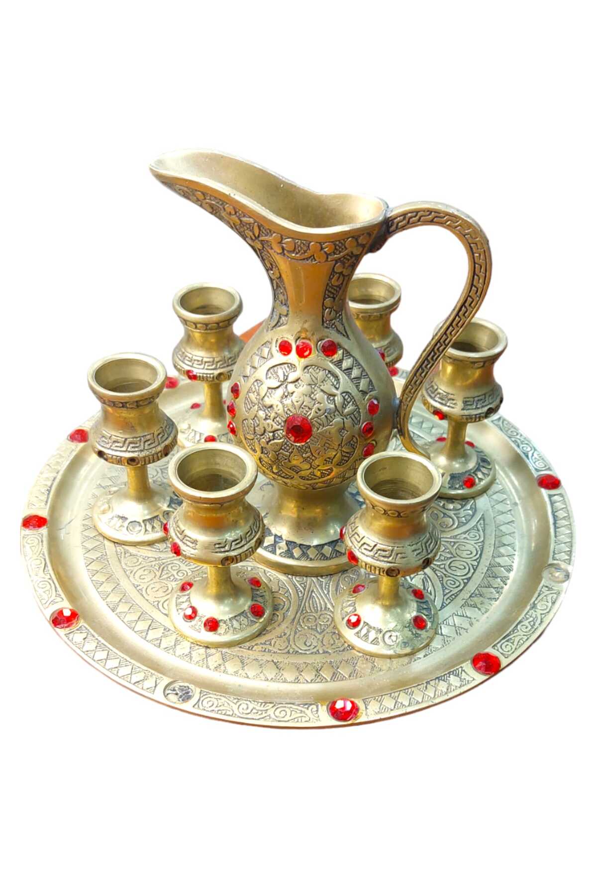 【55dice さま】 vintage ornament ❀ トランペット Dedemin Antikaları Vintage Pirinç Zemzem Takımı - Fiyatı, Yorumları