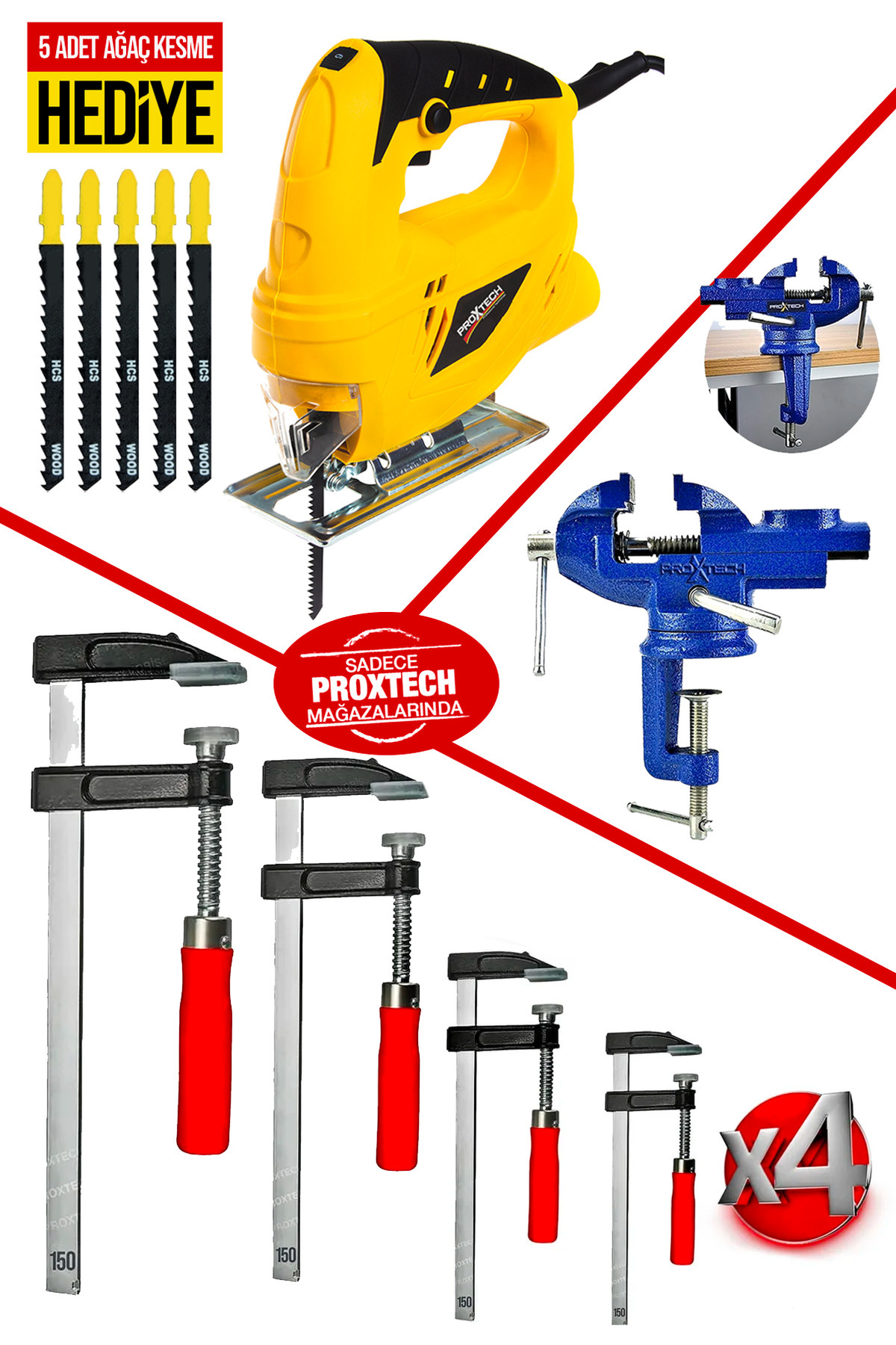 PROXTECH Hobi Ful Set Premium 6 Devirli Yüksek Tork Ahşap,Metal
