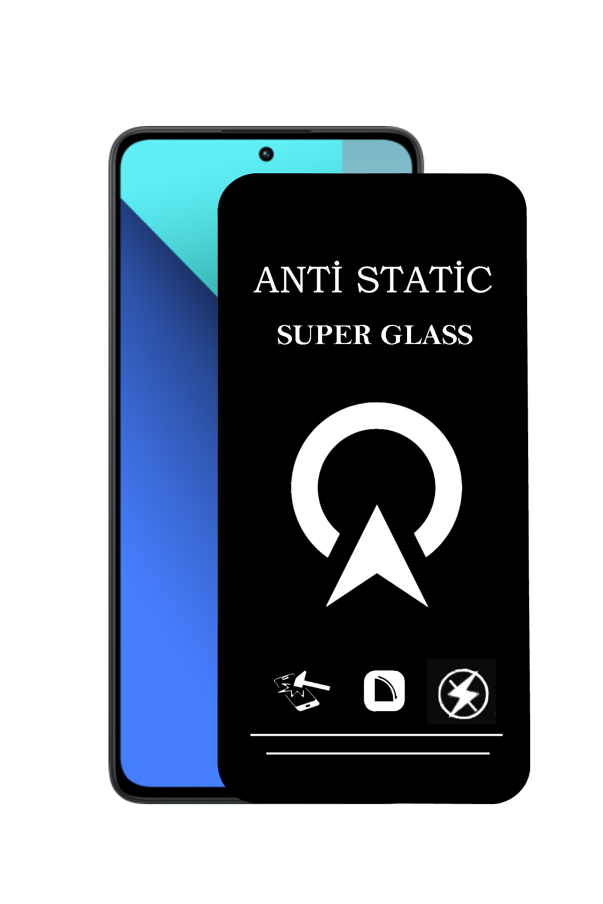 Xiaomi Redmi Note 13 ile Uyumlu Tam Kaplayan Anti Statik Çizilmez Safir Ekran Koruyucu Cam