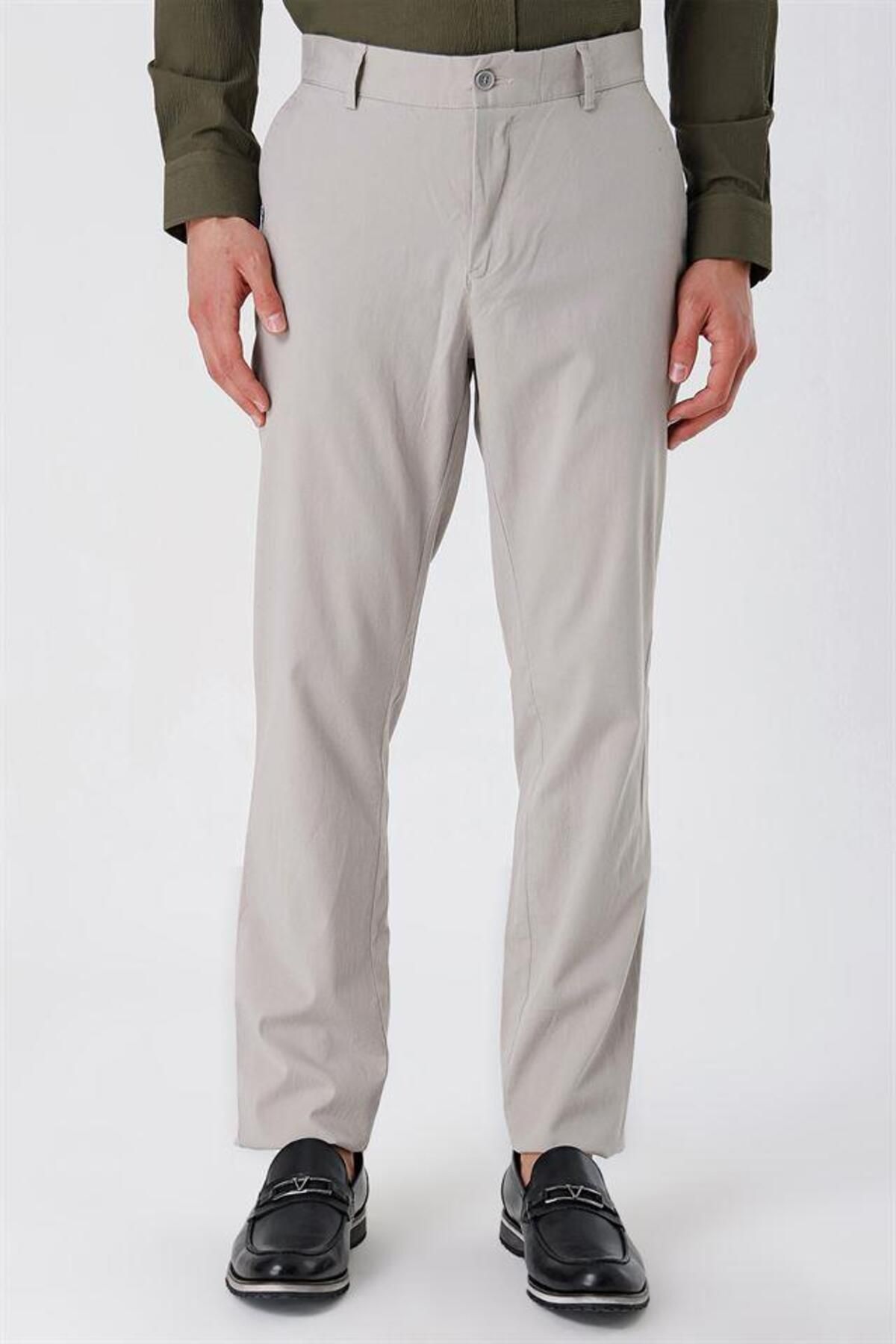 Buy Tailored Fit Cotton Stone Trouser | Zodiac