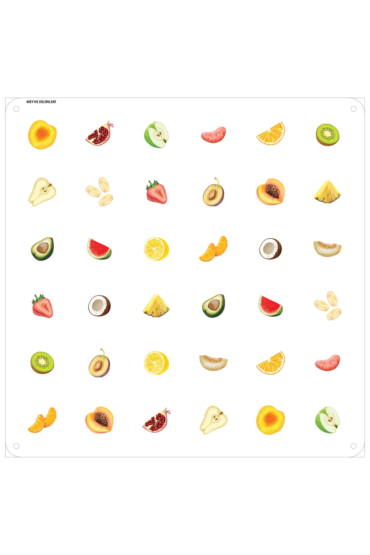 Artikel Mdf Montessori Oyunu Eşleştirme Oyun Kartları 4 Adet Meyve Dilimleri Oyun Kartı, Hafıza Kartı fotoğrafı 5 (önizleme)