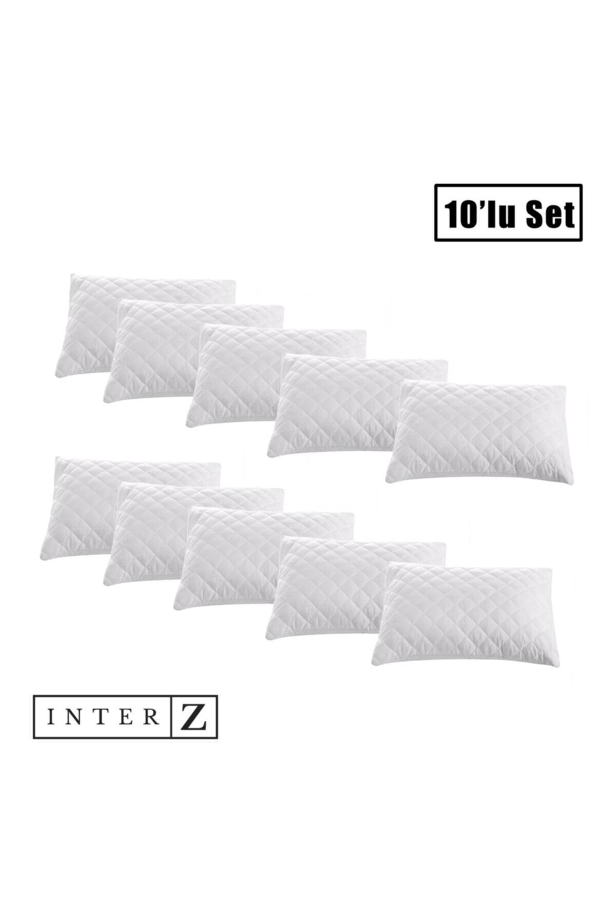 INTER Z Set of 10 Pillow Protectors Cotton Quilted Pillow Cover