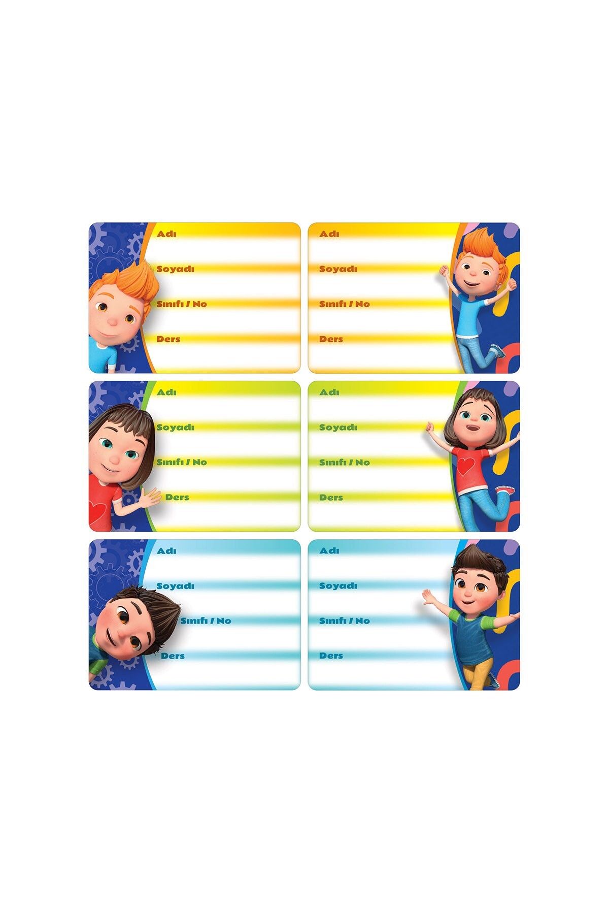 Aslan-School Label, Notebook Label 12 Pieces 2