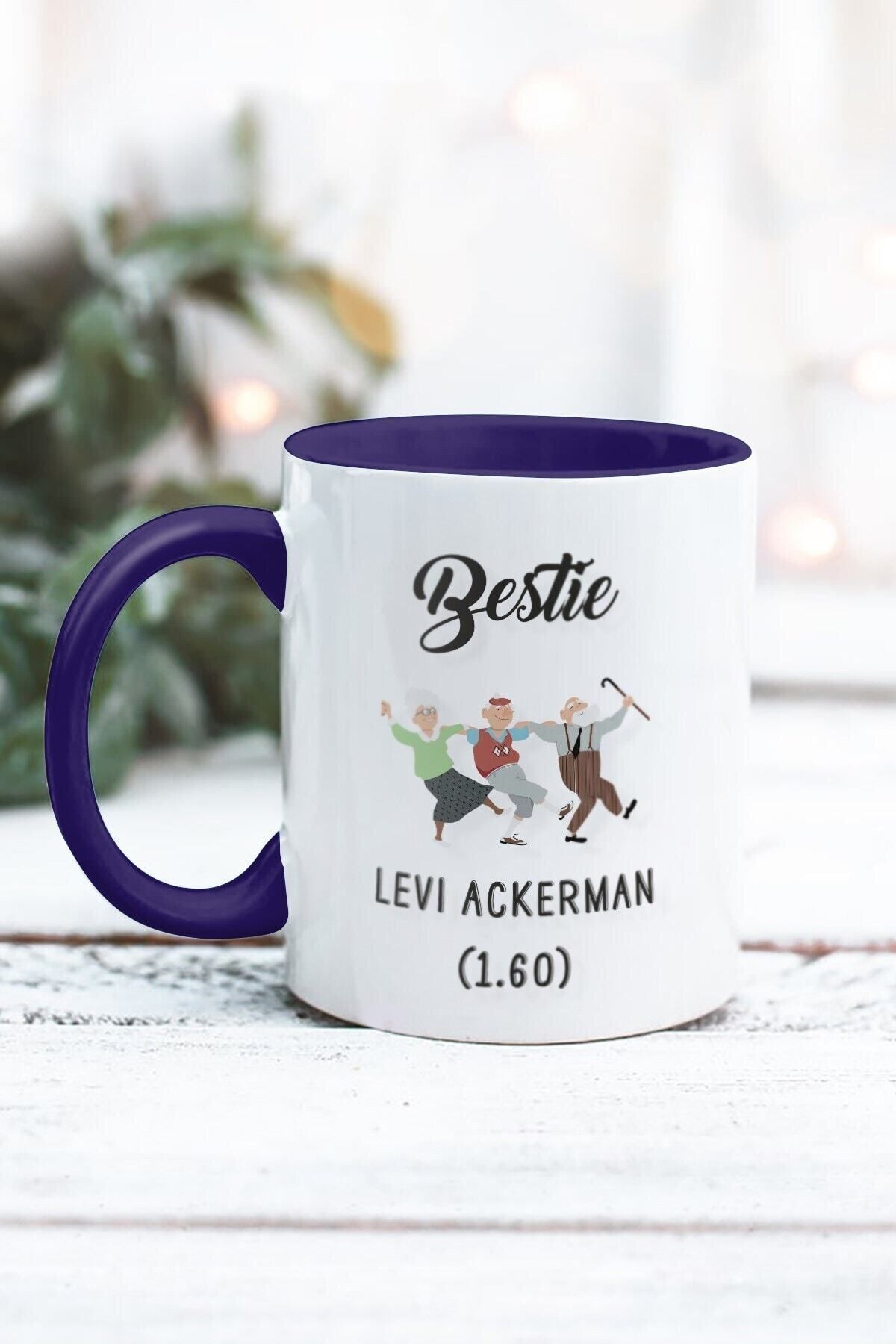 Yaprak Hediyelik-Bestie Levi Ackerman Designed Mug 1