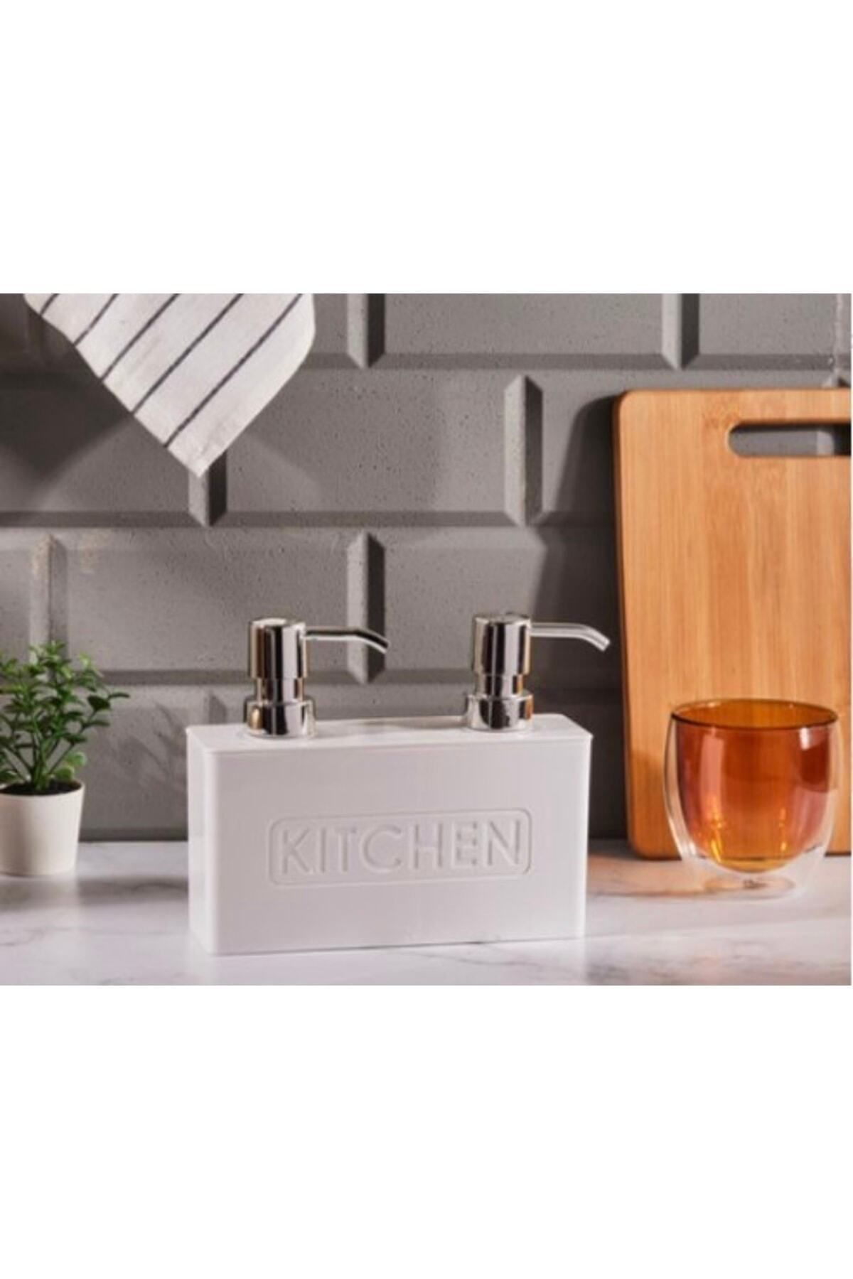 Double soap dispenser kitchen sale